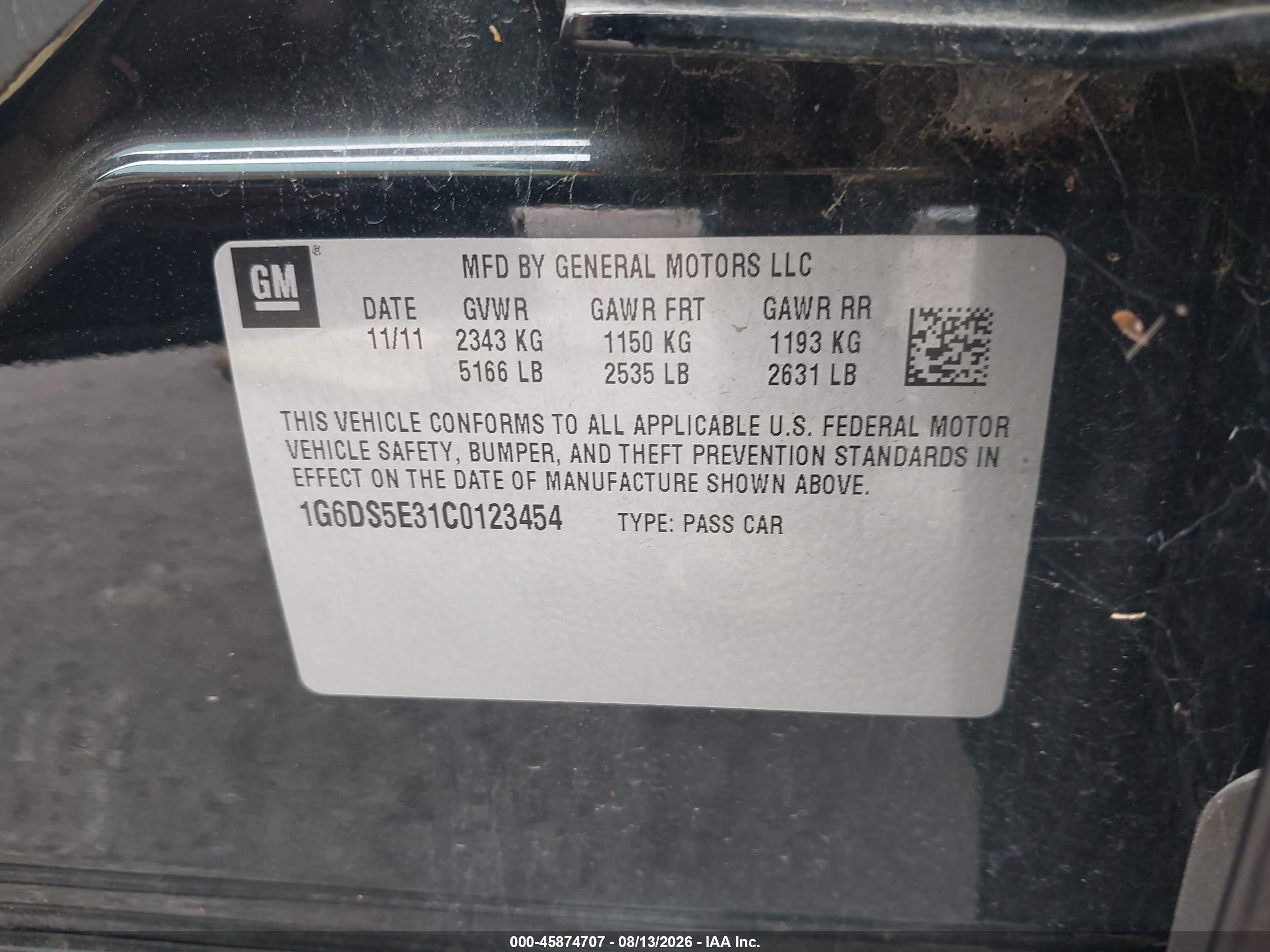 2012 Cadillac Cts Premium Black vin: 1G6DS5E31C0123454