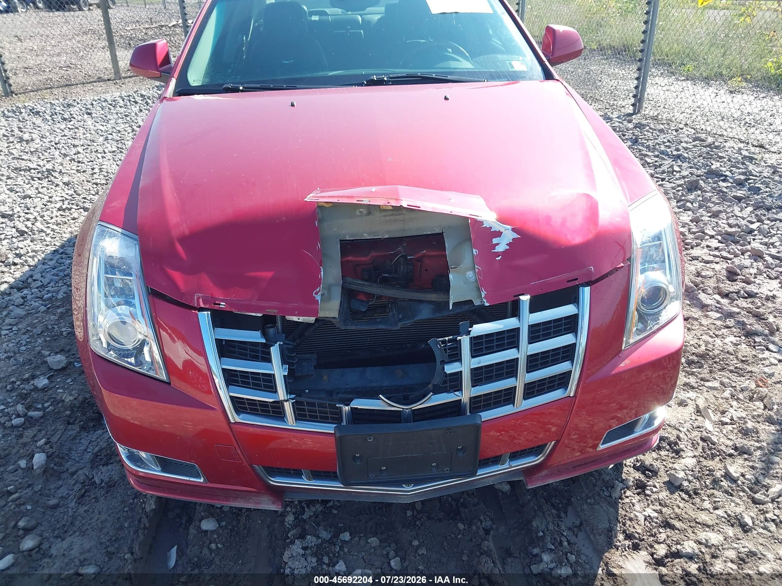 2013 Cadillac Cts Premium Red vin: 1G6DS5E37D0113206