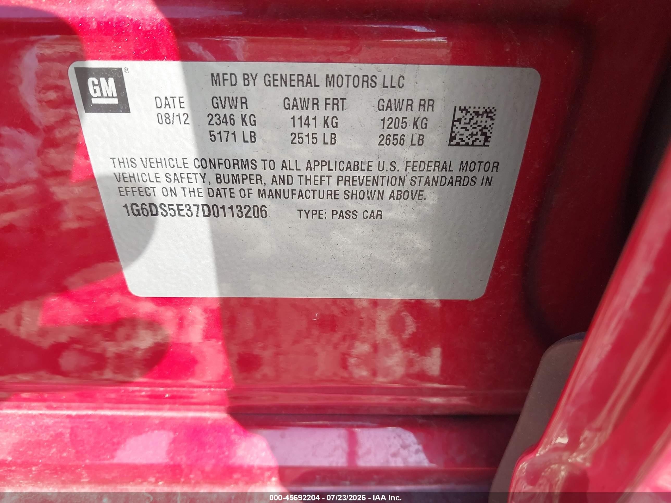 2013 Cadillac Cts Premium Red vin: 1G6DS5E37D0113206