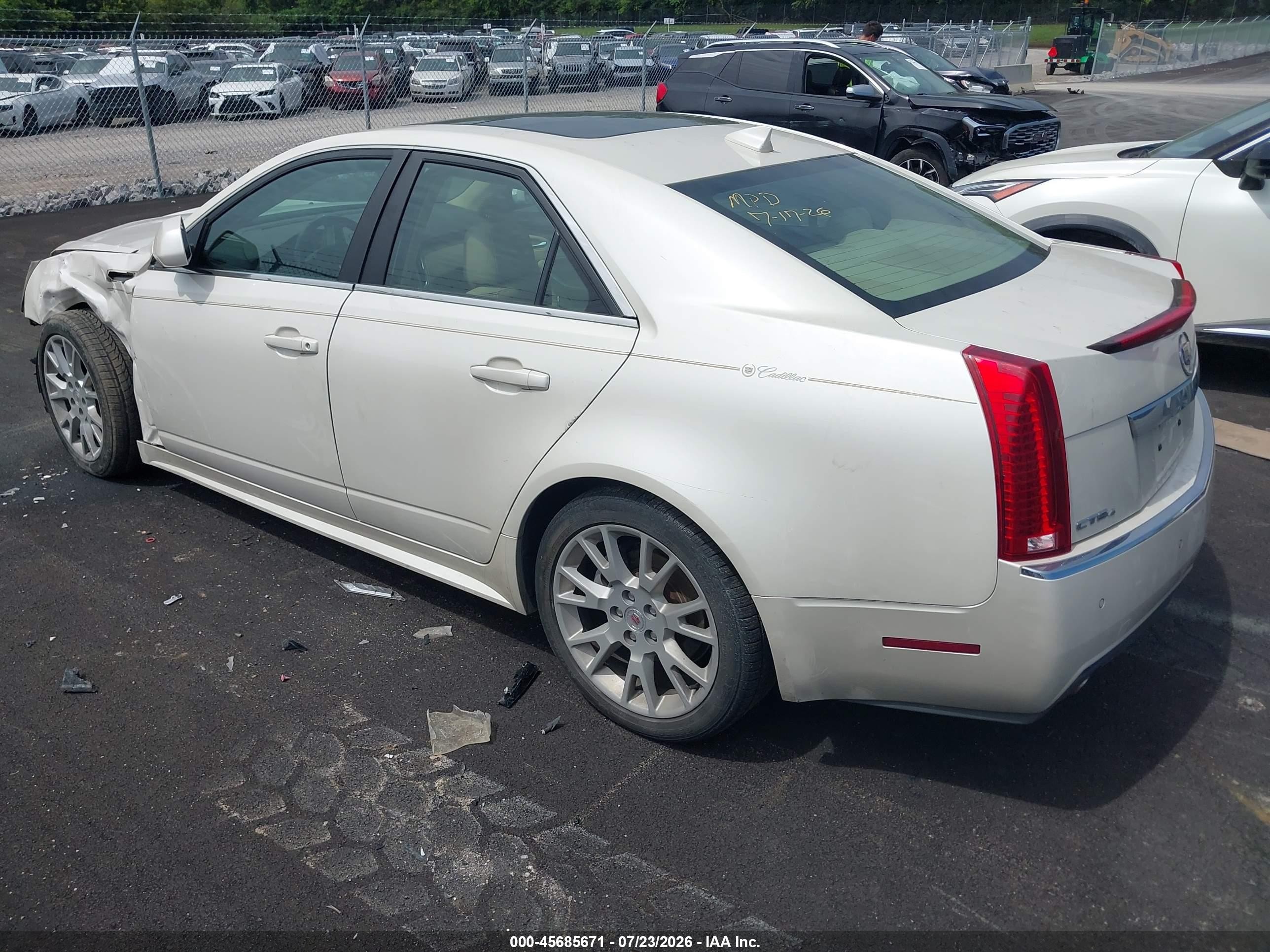 2013 Cadillac Cts Premium White vin: 1G6DS5E39D0145591