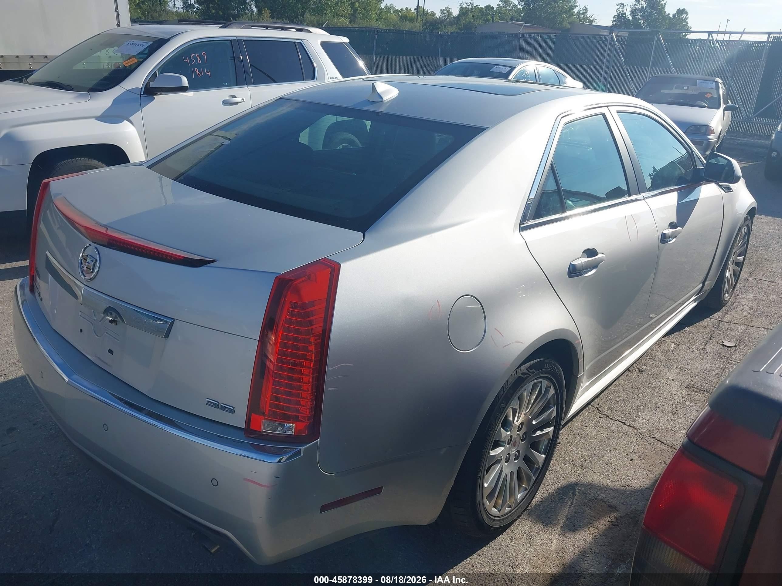 2011 Cadillac Cts Premium Silver vin: 1G6DS5ED9B0152207