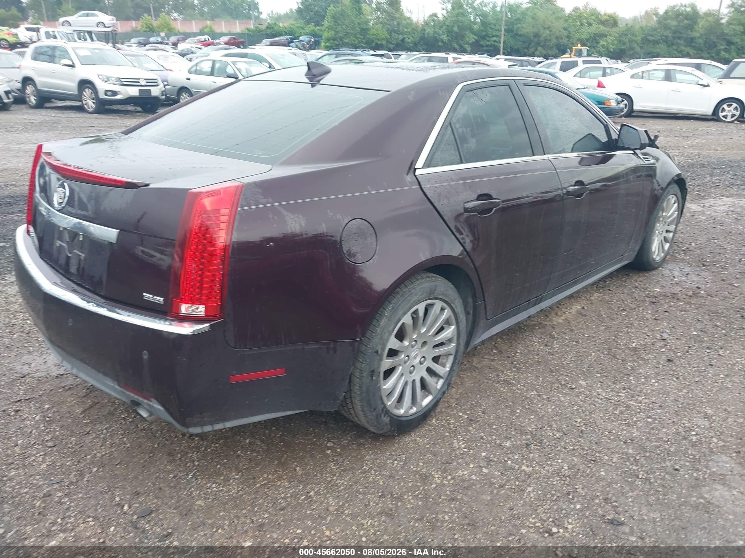 2010 Cadillac Cts Premium Burgundy vin: 1G6DS5EV3A0129500
