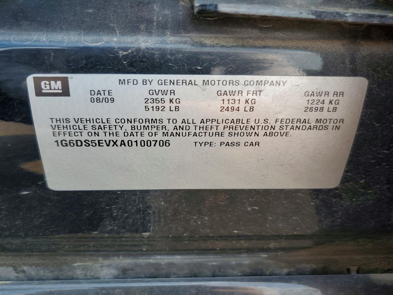 2010 Cadillac Cts Premium Collection Black vin: 1G6DS5EVXA0100706