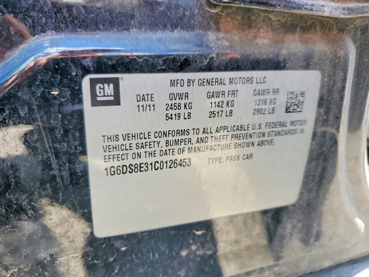 2012 Cadillac Cts Premium Collection Black vin: 1G6DS8E31C0126453