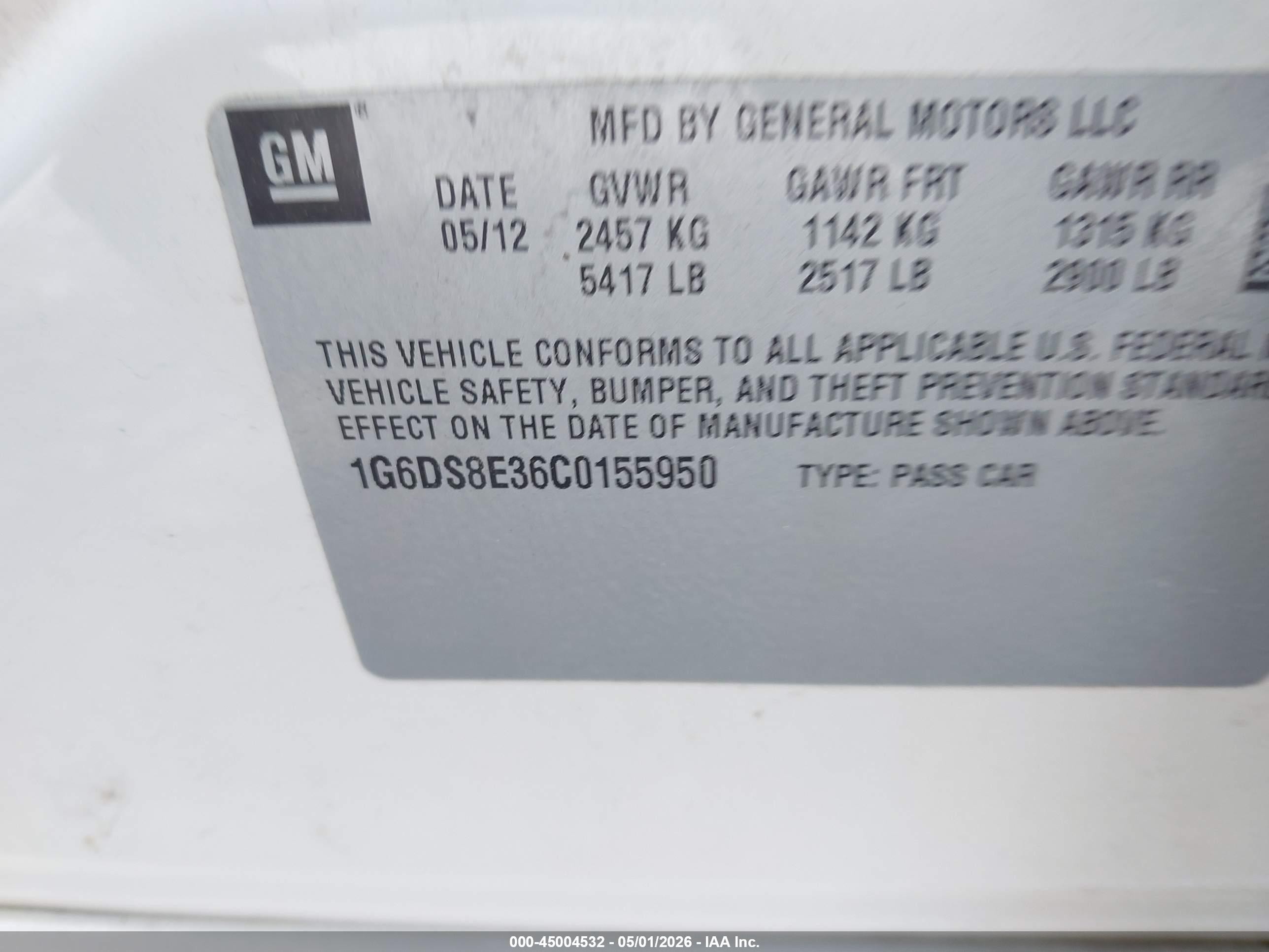 2012 Cadillac Cts Premium White vin: 1G6DS8E36C0155950
