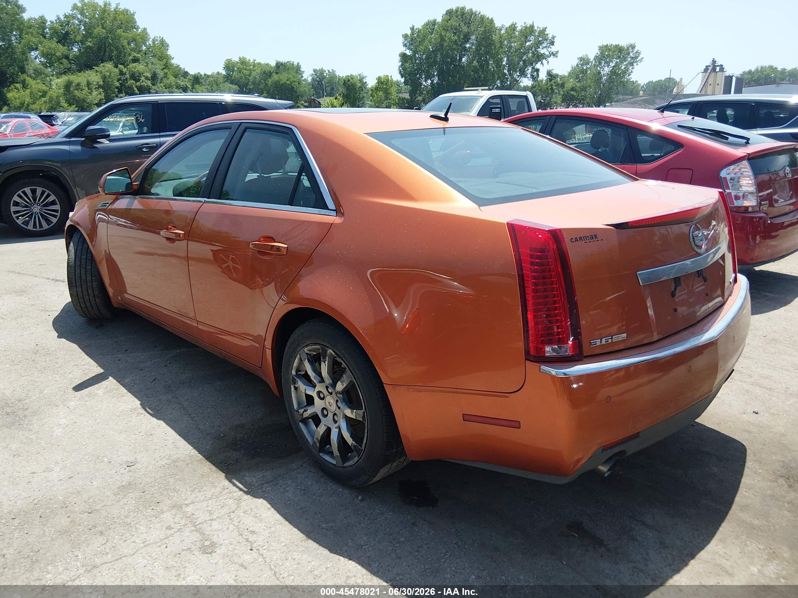 2008 Cadillac Cts Awd W/1sb Orange vin: 1G6DT57V080186175