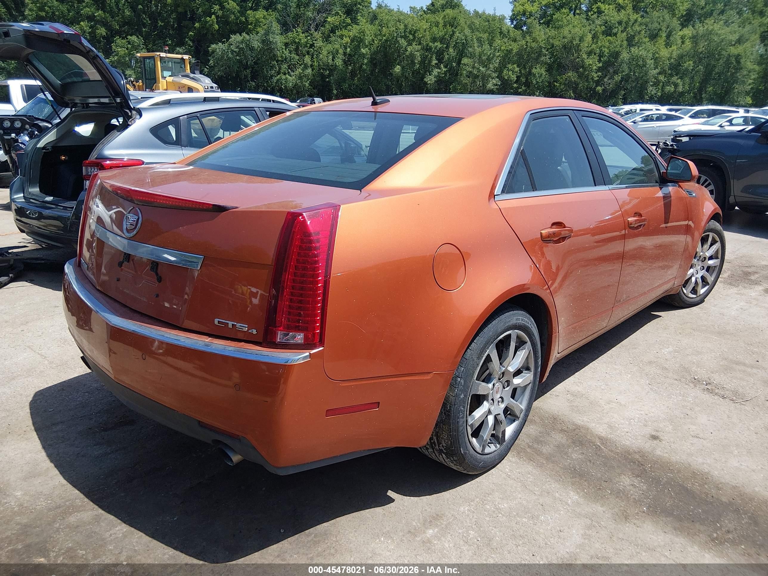 2008 Cadillac Cts Awd W/1sb Orange vin: 1G6DT57V080186175