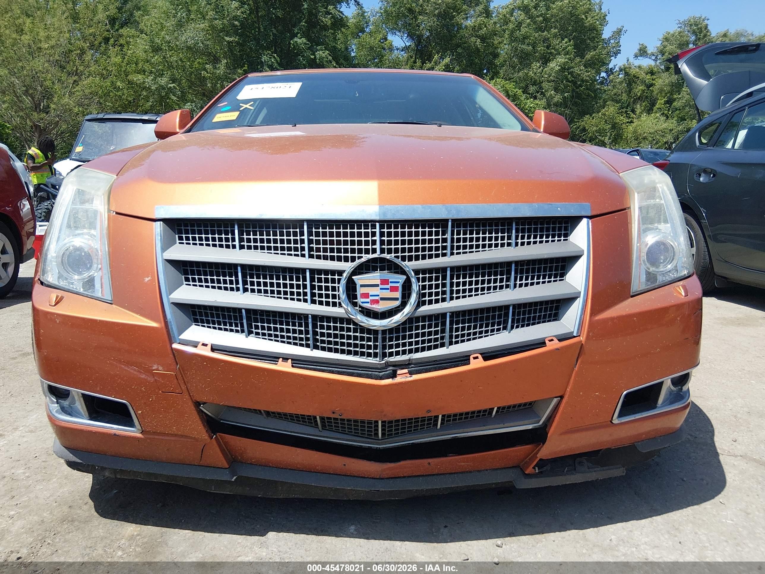 2008 Cadillac Cts Awd W/1sb Orange vin: 1G6DT57V080186175