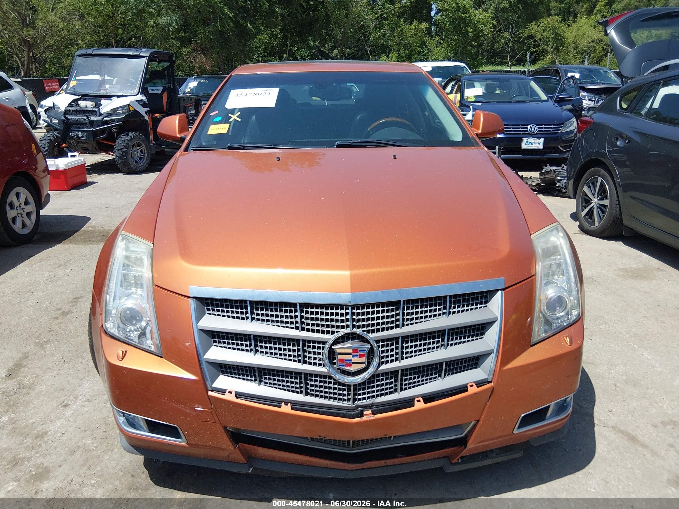 2008 Cadillac Cts Awd W/1sb Orange vin: 1G6DT57V080186175