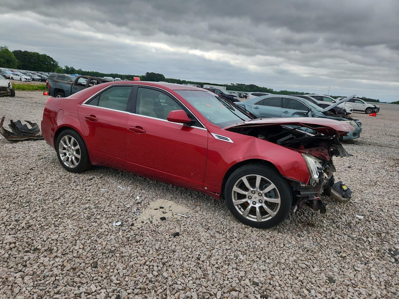 2008 Cadillac Cts Hi Feature V6 Red vin: 1G6DT57V480165863