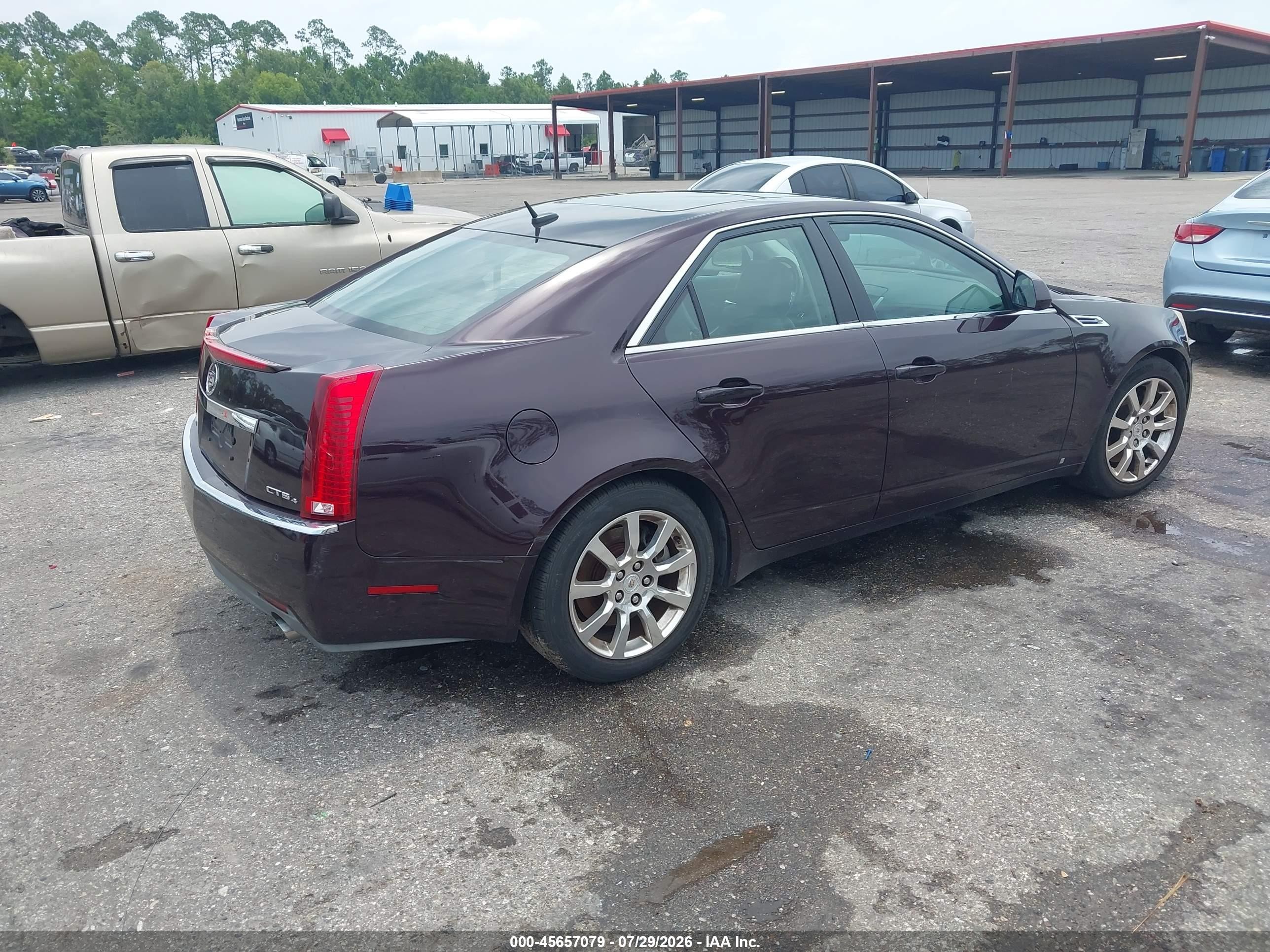 2008 Cadillac Cts Awd W/1sb Burgundy vin: 1G6DT57V480210512
