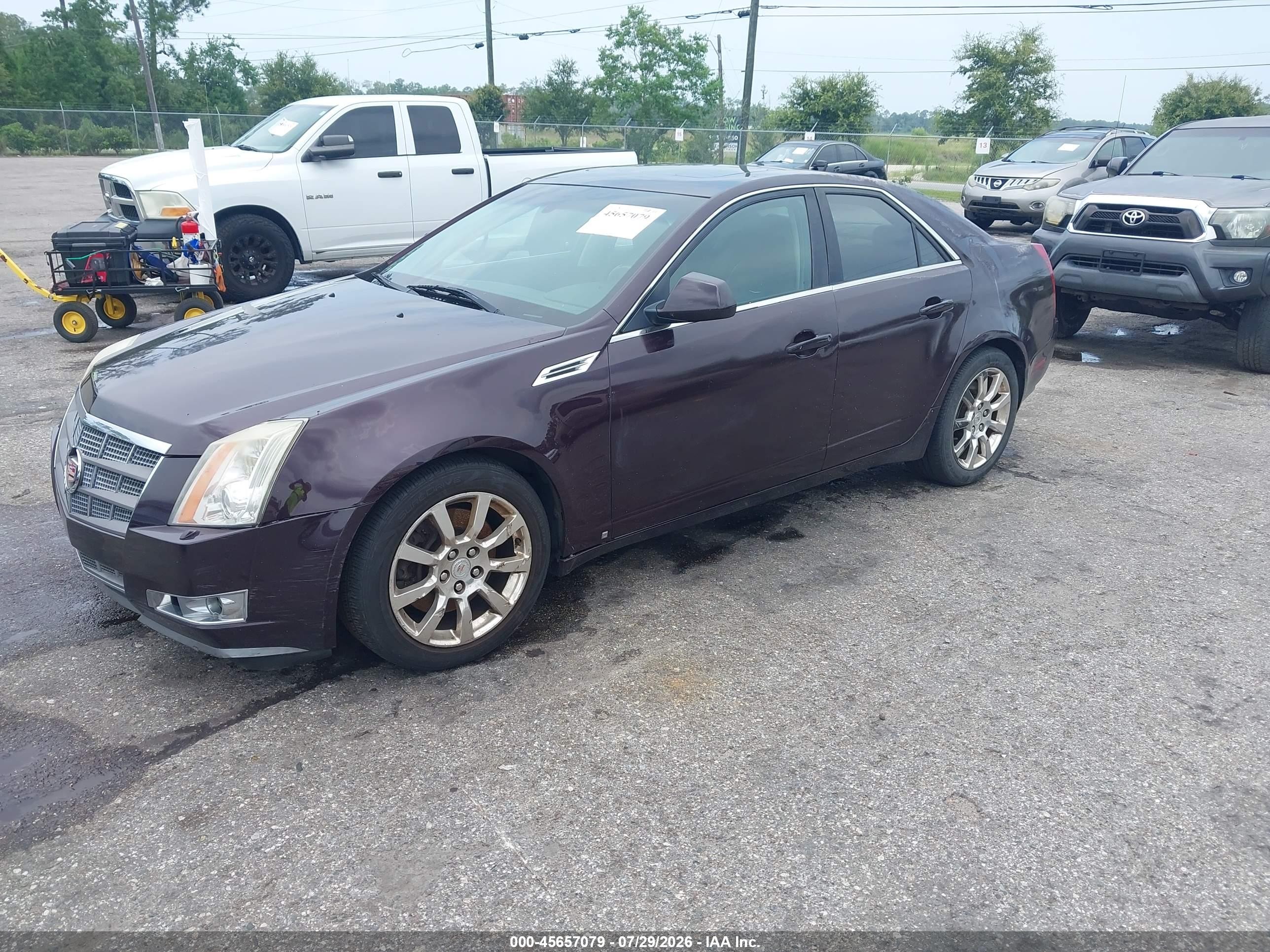 2008 Cadillac Cts Awd W/1sb Burgundy vin: 1G6DT57V480210512