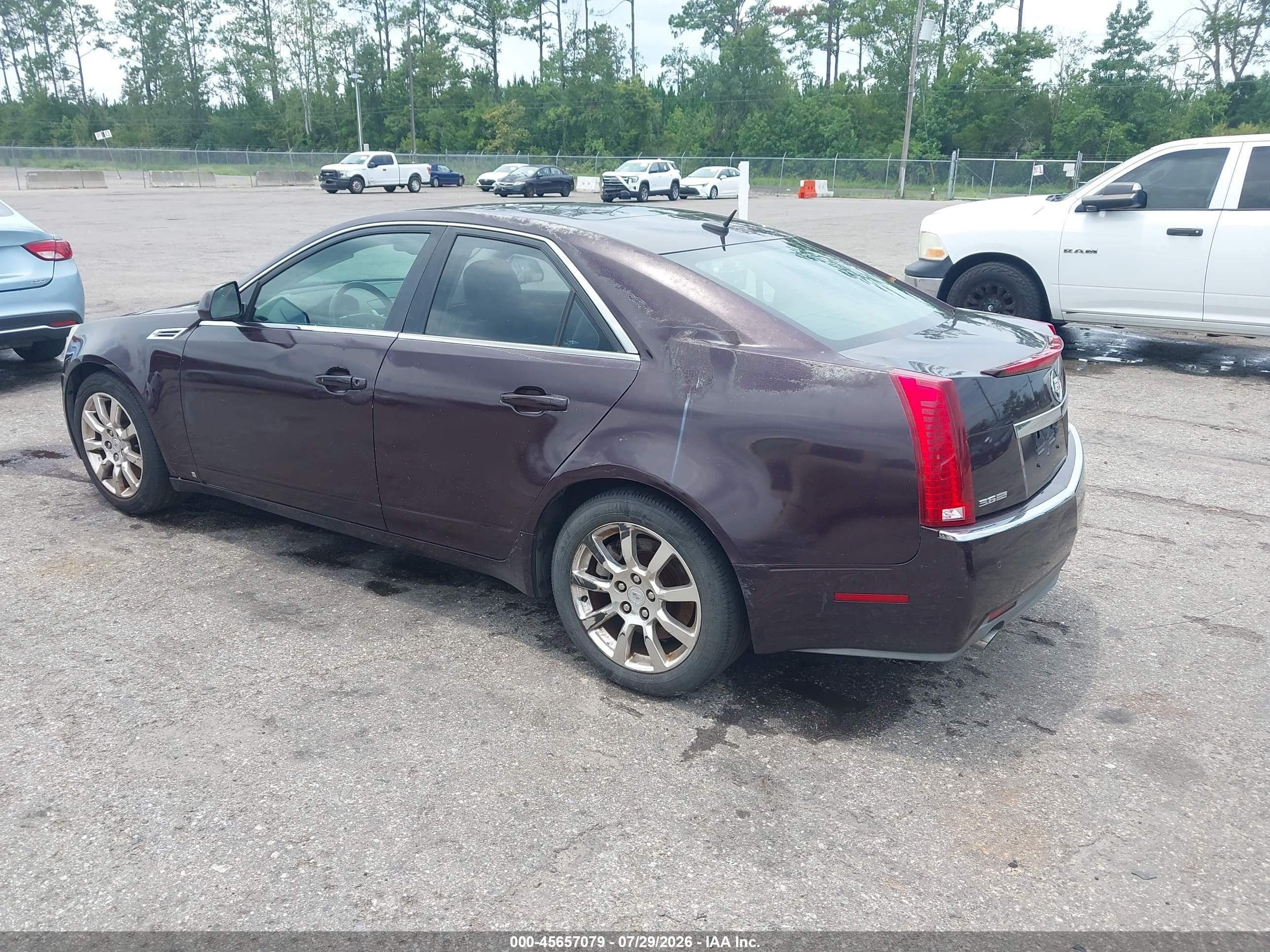 2008 Cadillac Cts Awd W/1sb Burgundy vin: 1G6DT57V480210512