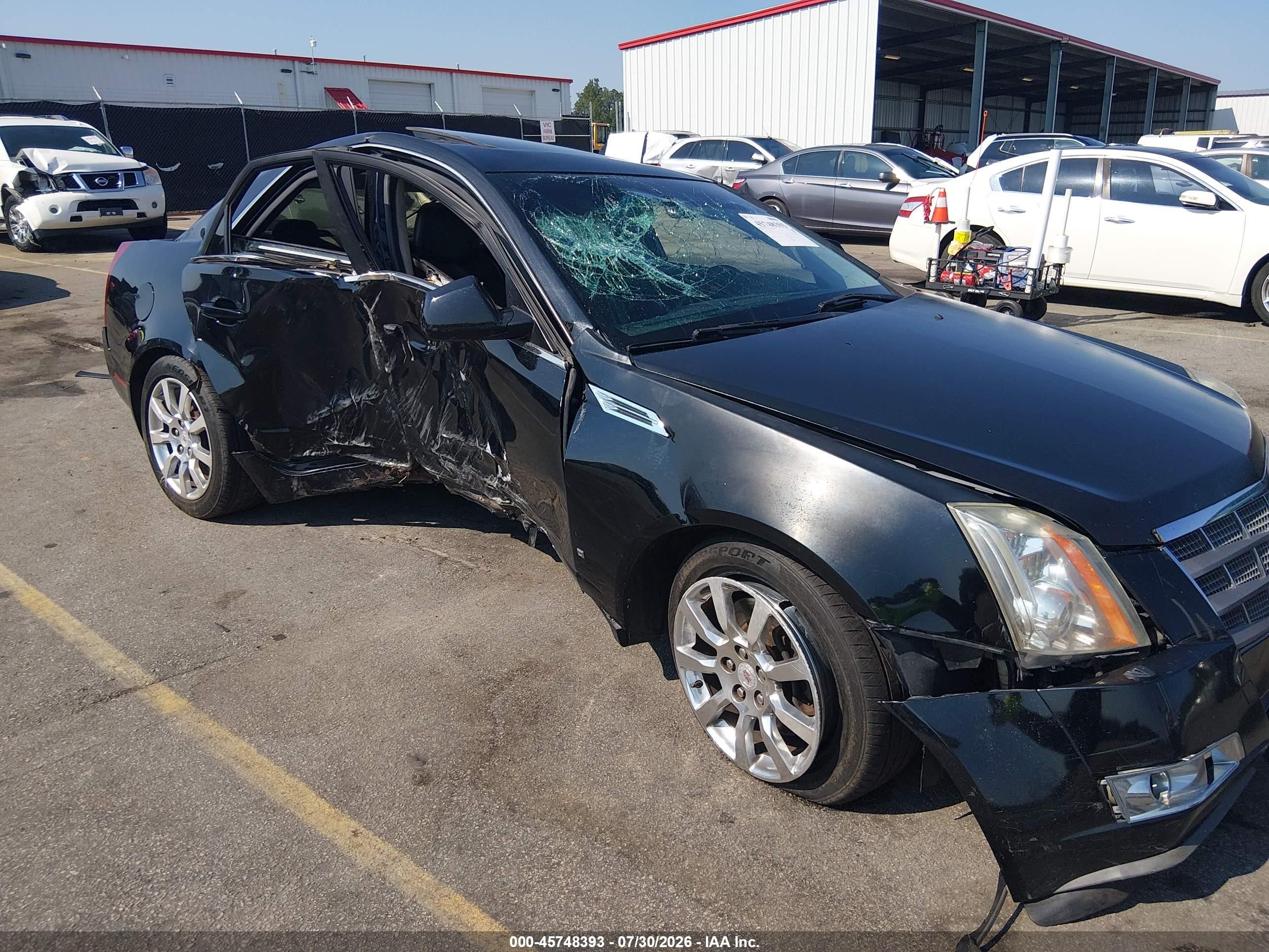 2008 Cadillac Cts Awd W/1sb Black vin: 1G6DT57V580146545