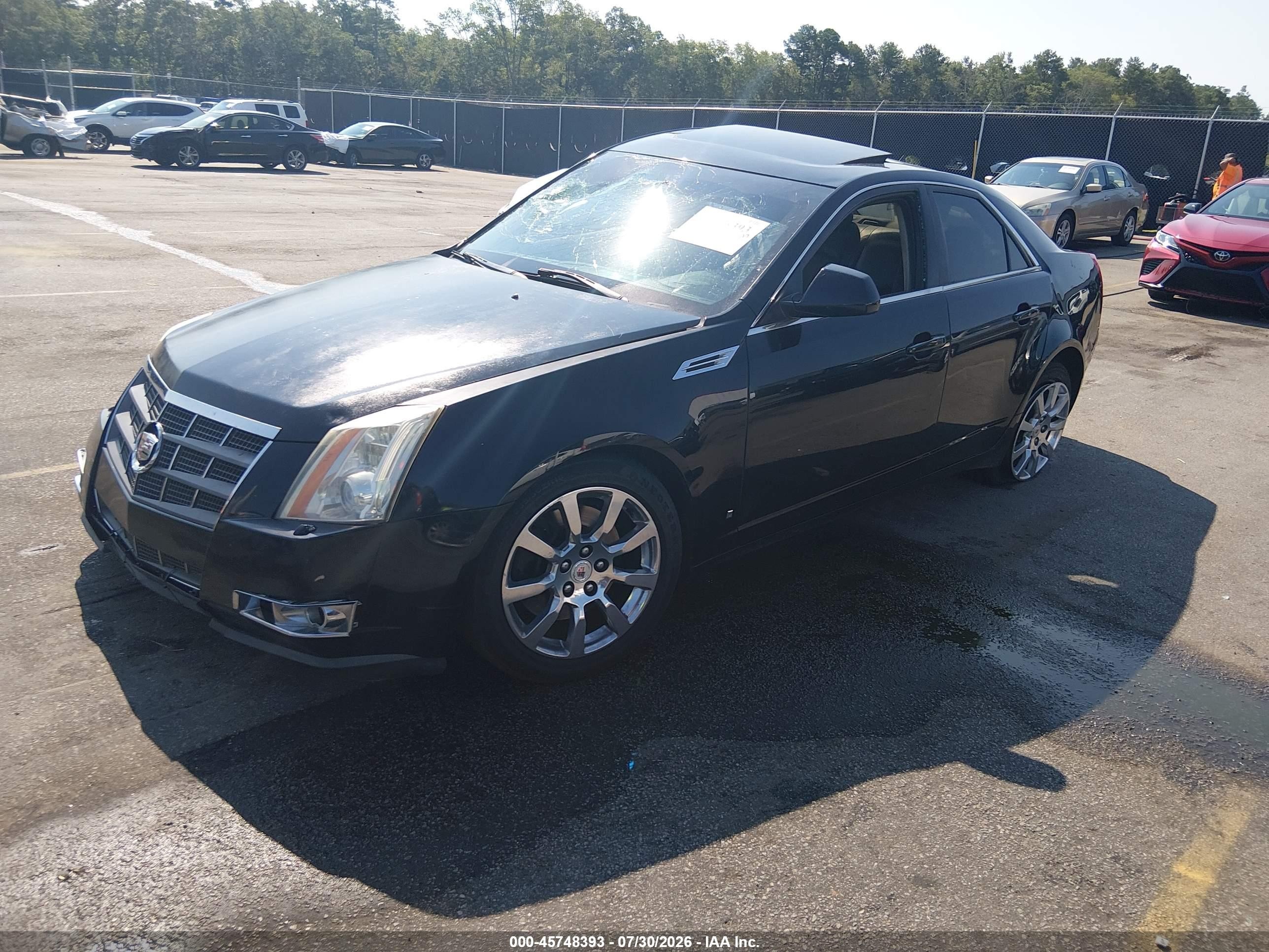 2008 Cadillac Cts Awd W/1sb Black vin: 1G6DT57V580146545