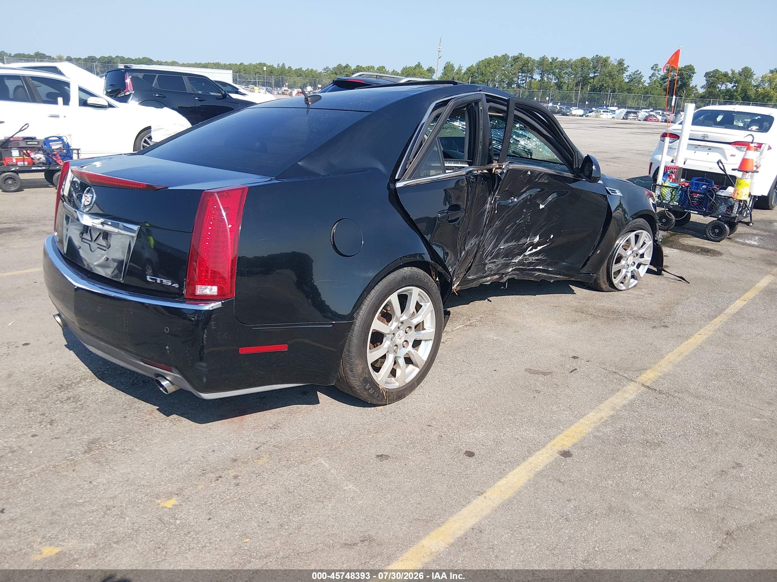 2008 Cadillac Cts Awd W/1sb Black vin: 1G6DT57V580146545