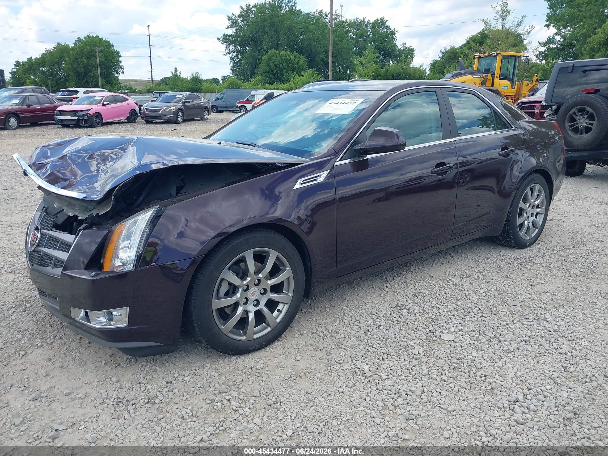 2009 Cadillac Cts Awd W/1sb Maroon vin: 1G6DT57VX90162032