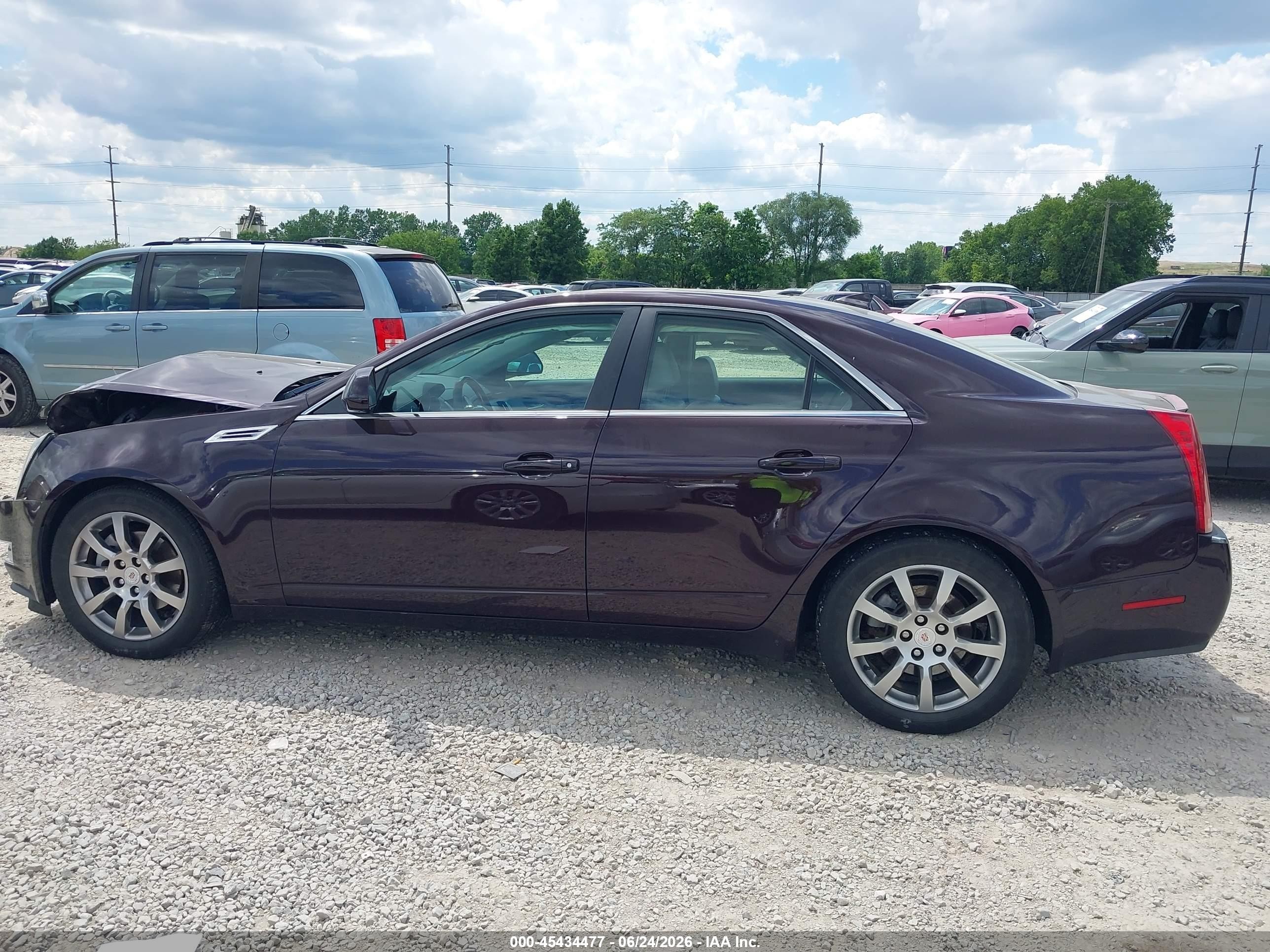 2009 Cadillac Cts Awd W/1sb Maroon vin: 1G6DT57VX90162032