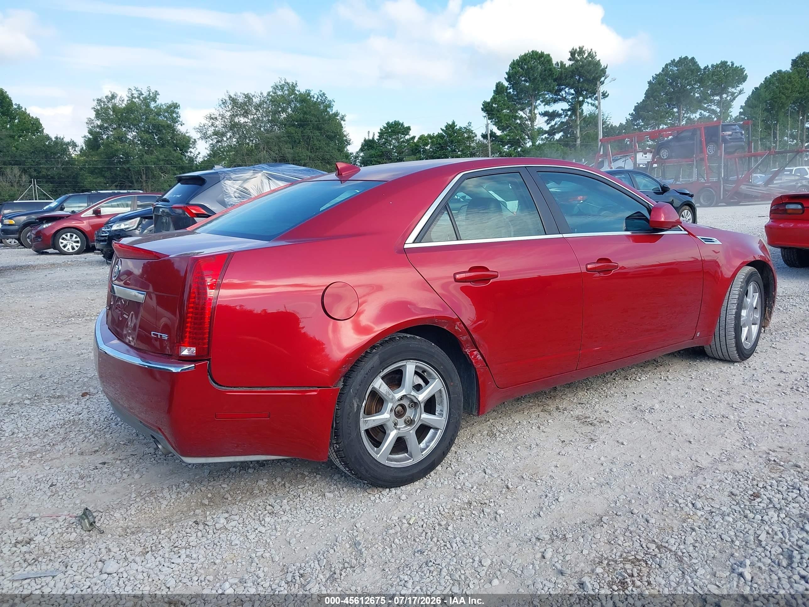 2009 Cadillac Cts Rwd W/1sb Red vin: 1G6DU57V290158361