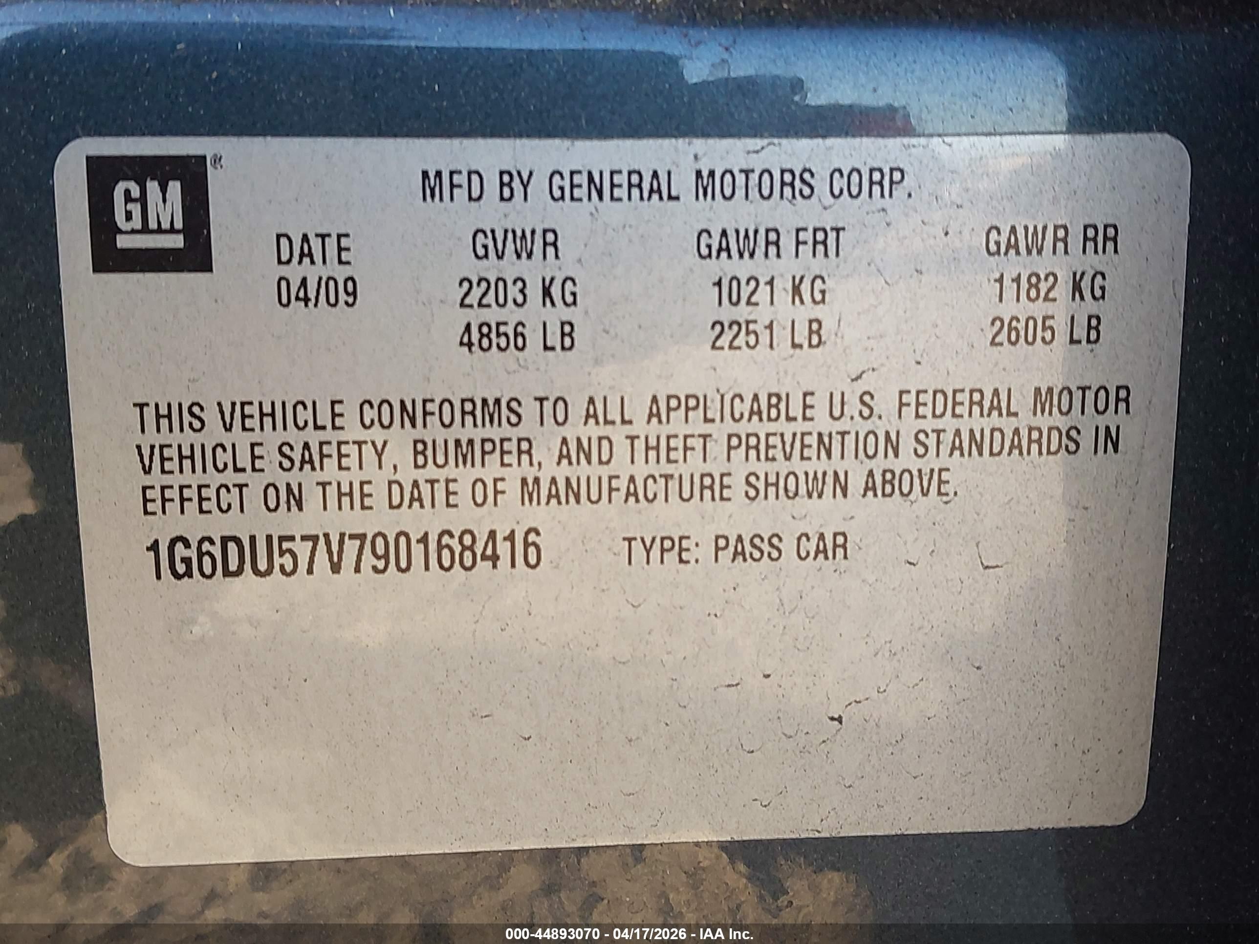 2009 Cadillac Cts Standard Gray vin: 1G6DU57V790168416
