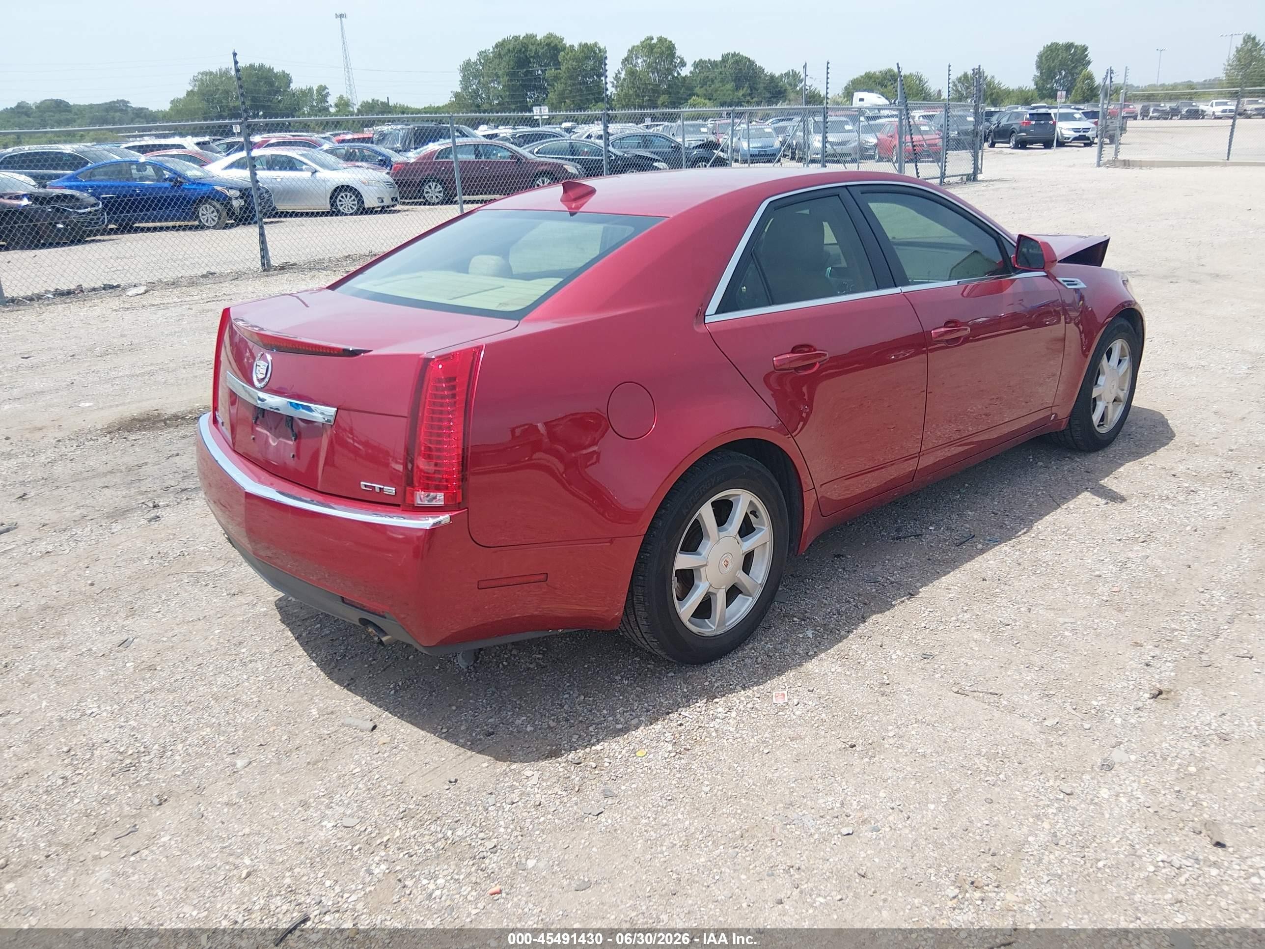 2009 Cadillac Cts Rwd W/1sb Красный vin: 1G6DU57V990154890
