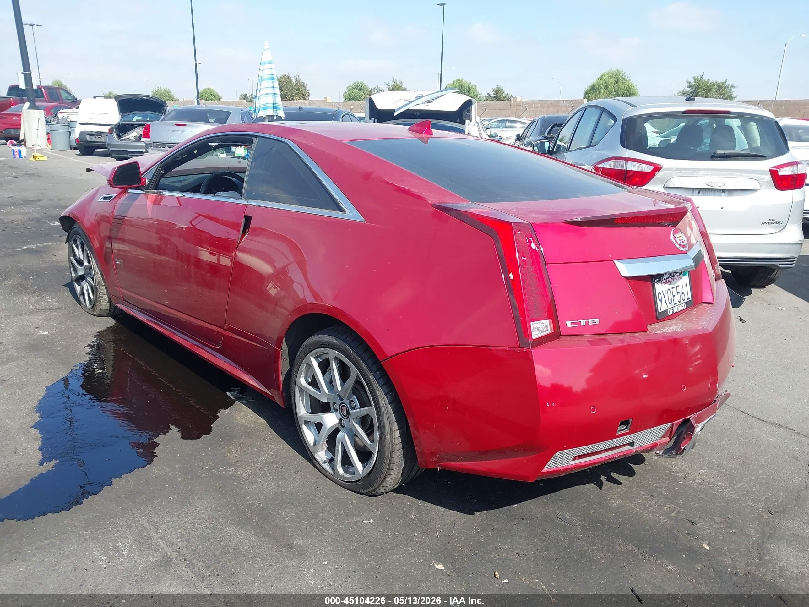 2011 Cadillac Cts-v   Burgundy vin: 1G6DV1EP8B0125946