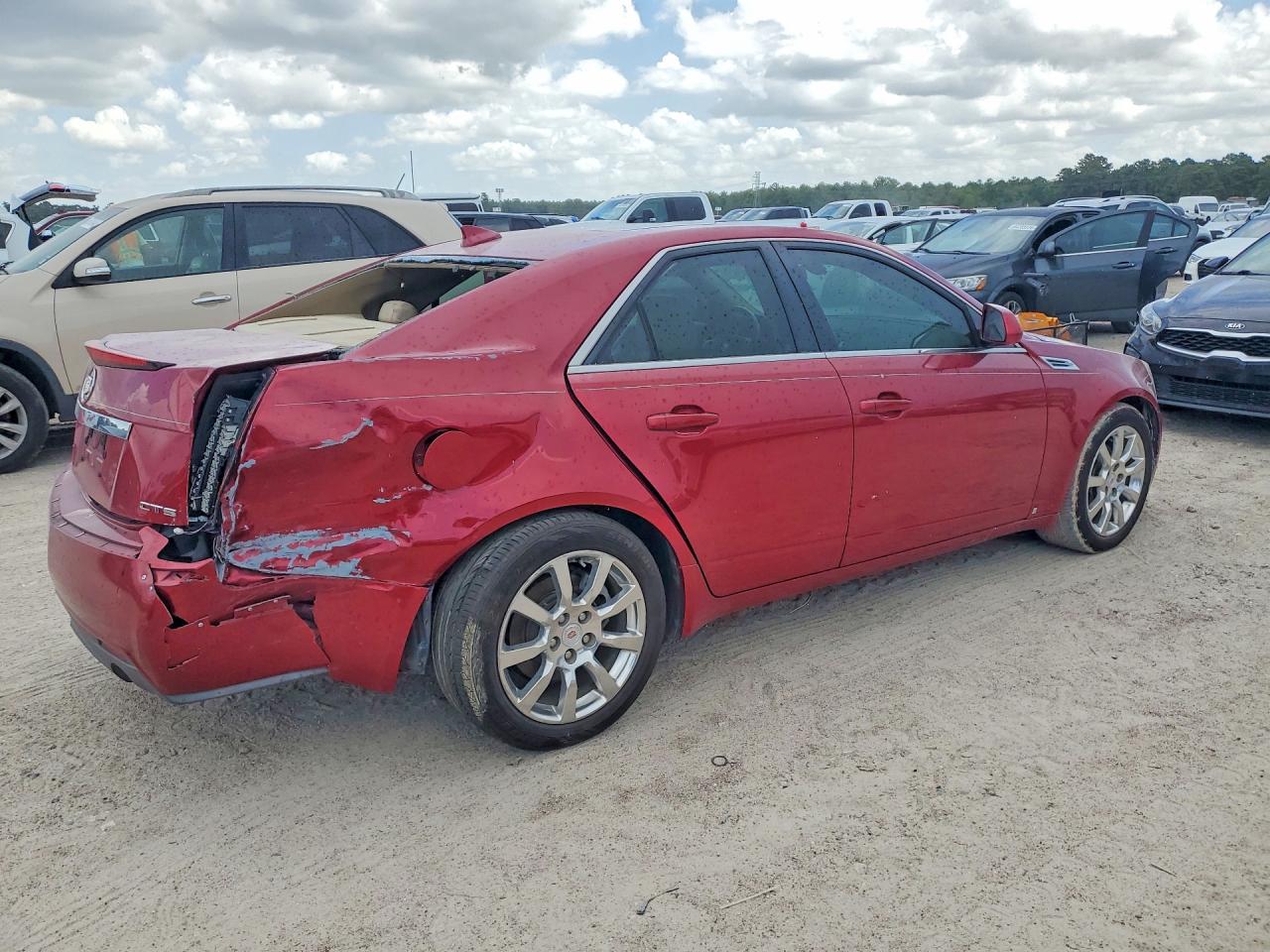 2009 Cadillac Cts Red vin: 1G6DV57V090151518