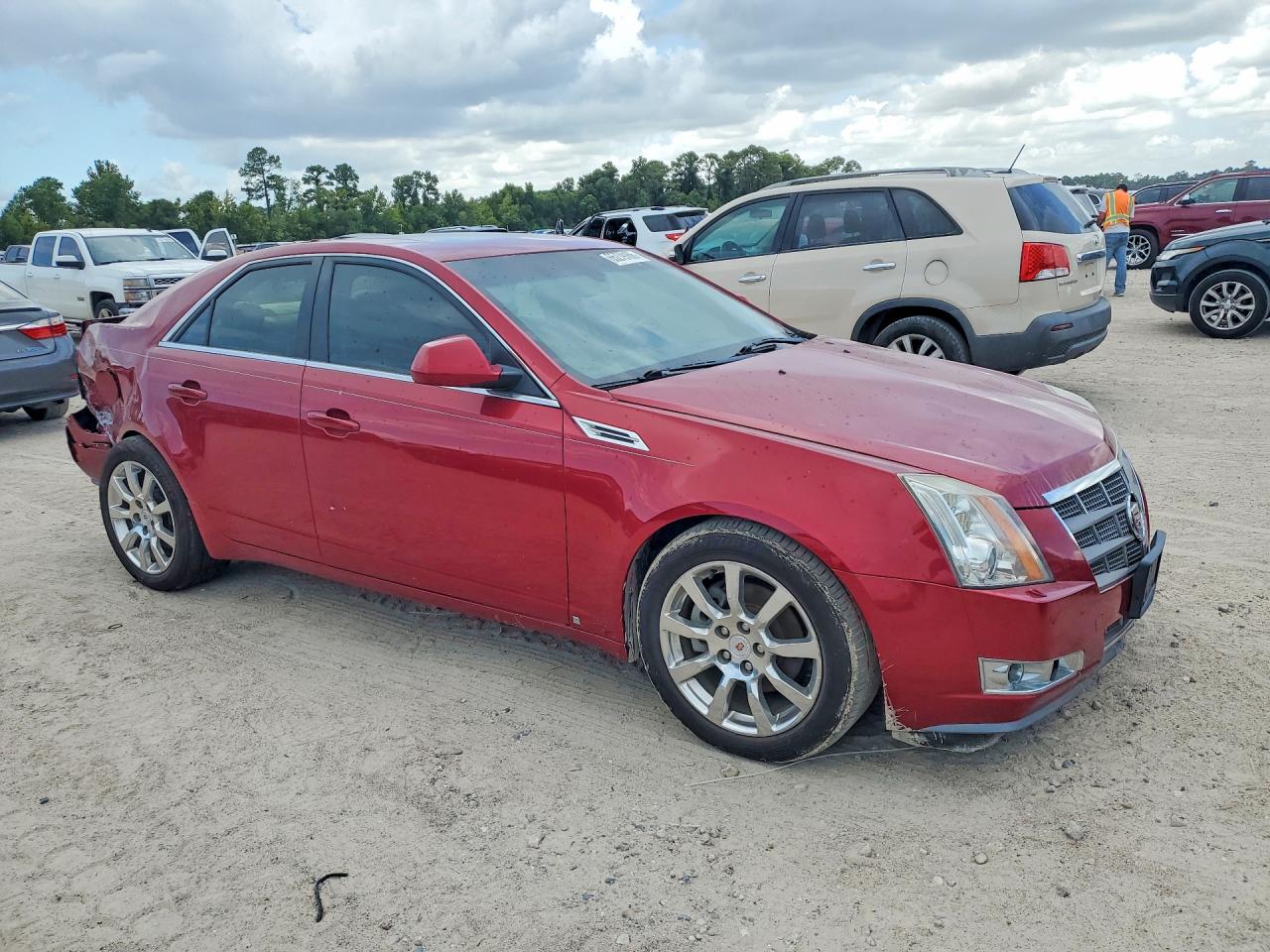 2009 Cadillac Cts Red vin: 1G6DV57V090151518