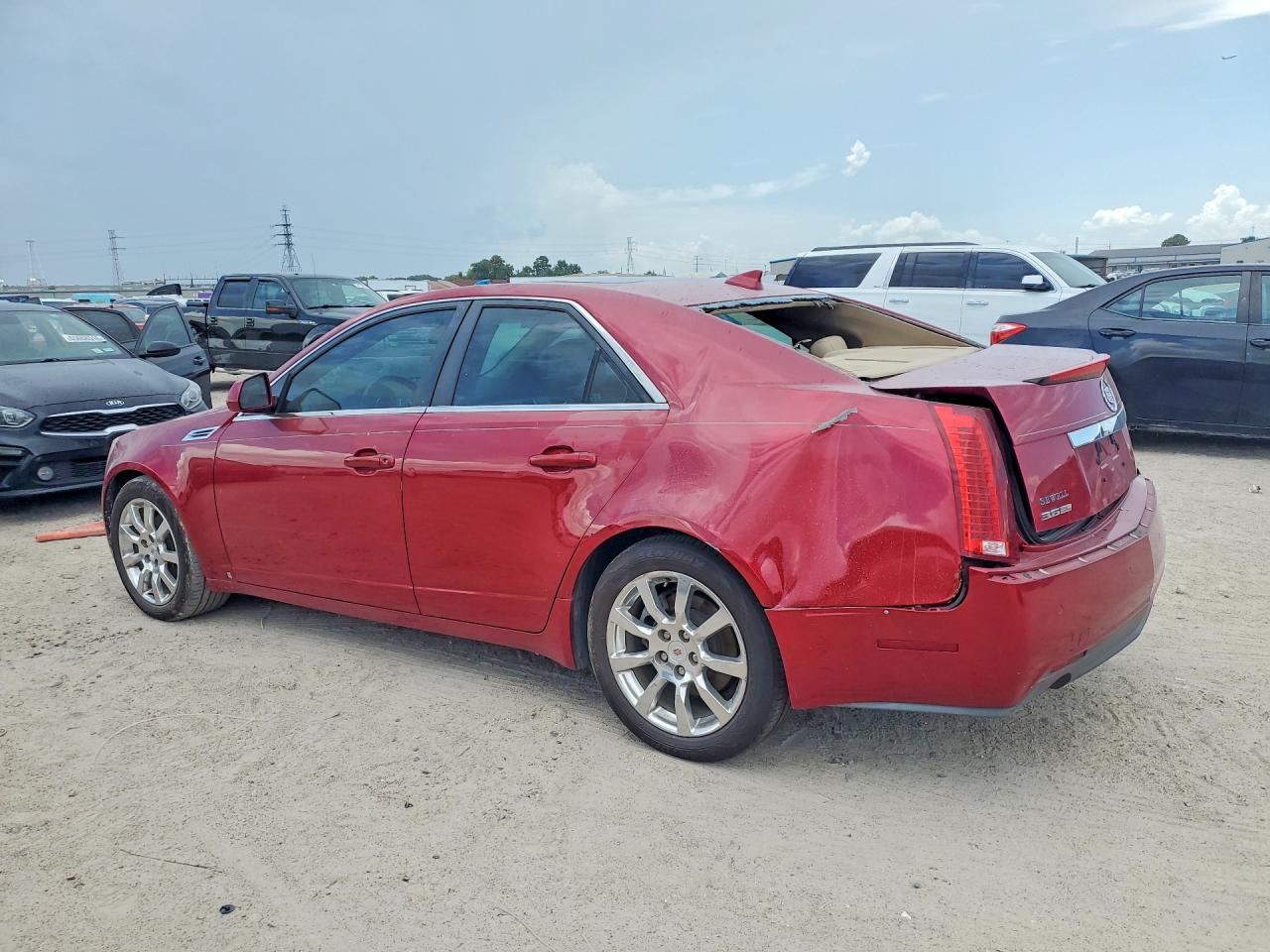 2009 Cadillac Cts Red vin: 1G6DV57V090151518