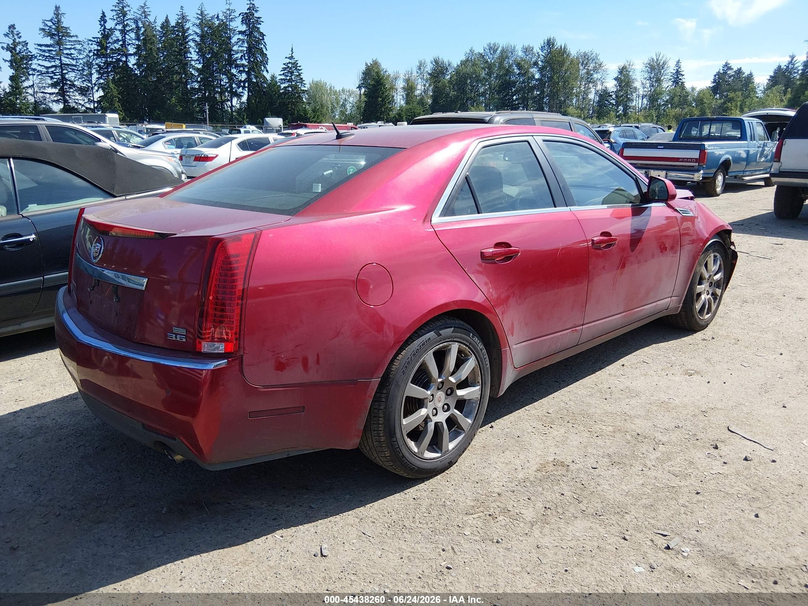 2008 Cadillac Cts Standard Burgundy vin: 1G6DV57V180134385