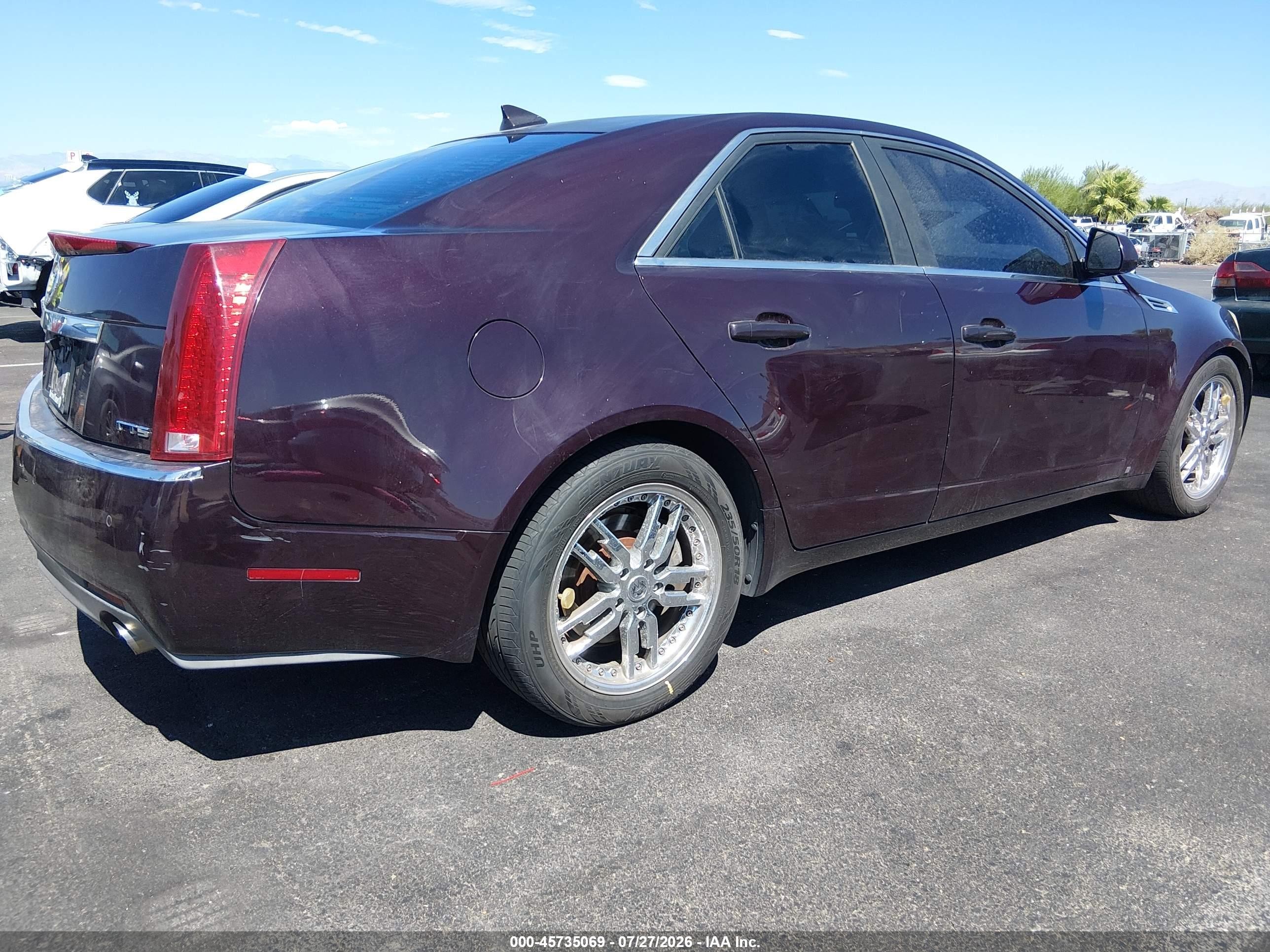 2009 Cadillac Cts Rwd W/1sb Purple vin: 1G6DV57V190170448