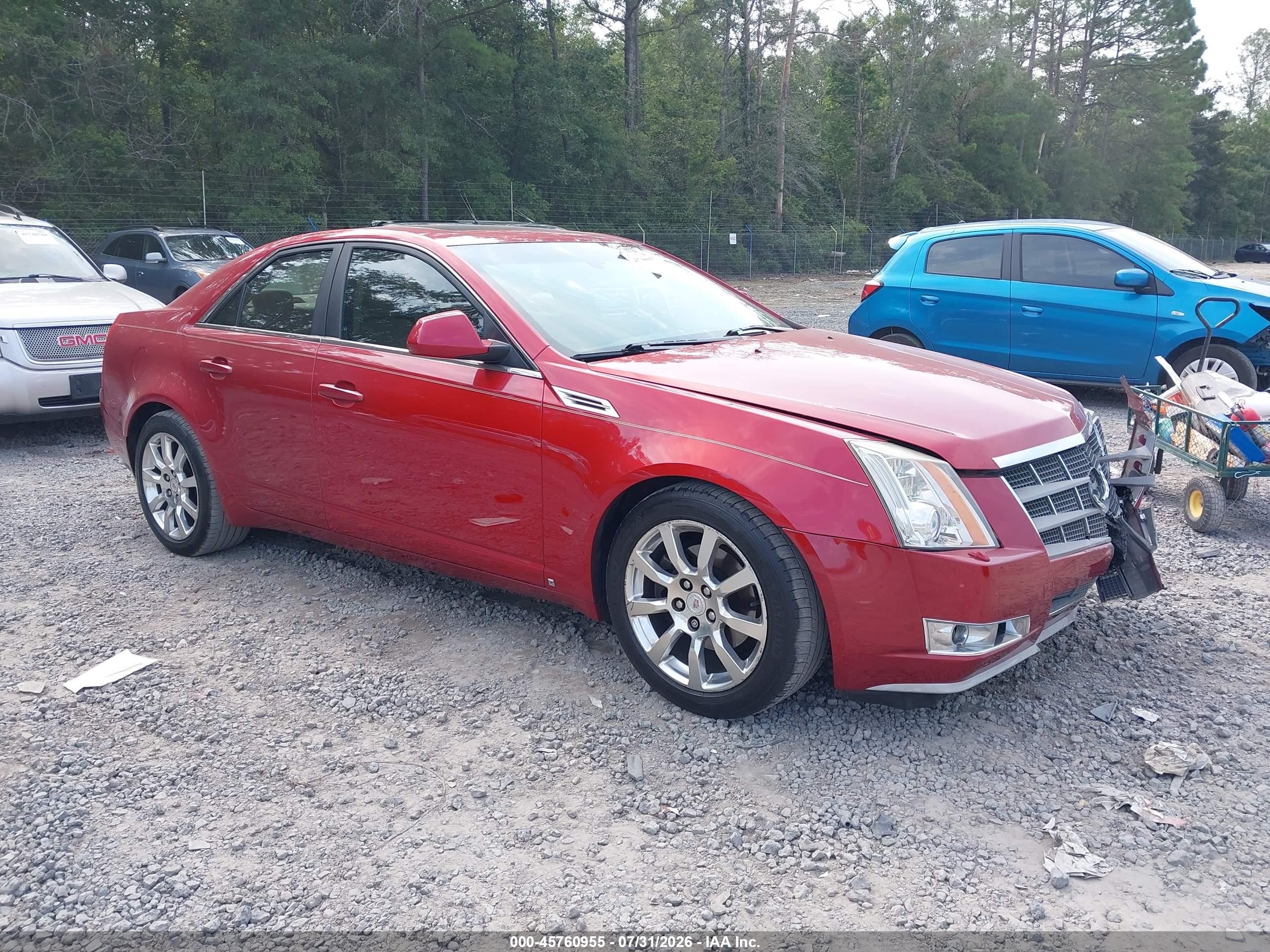 2008 Cadillac Cts Rwd W/1sb Red vin: 1G6DV57V380183023