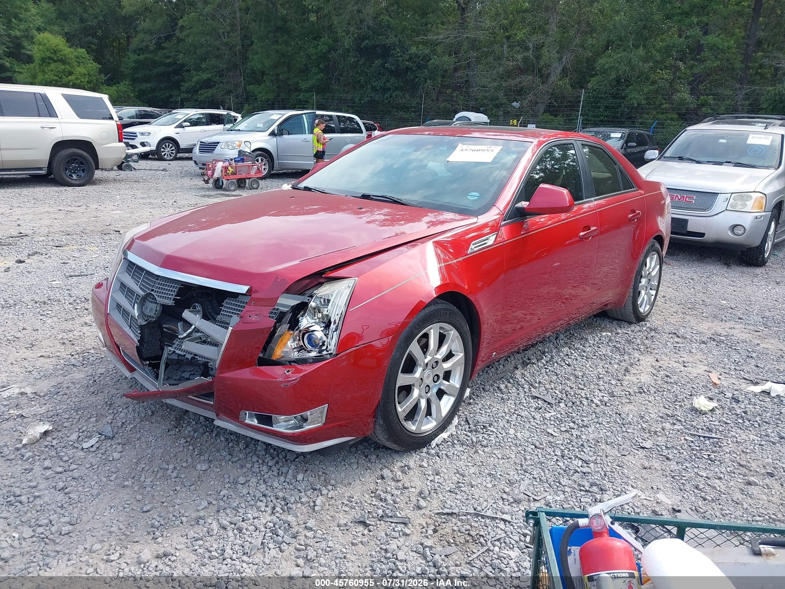 2008 Cadillac Cts Rwd W/1sb Red vin: 1G6DV57V380183023