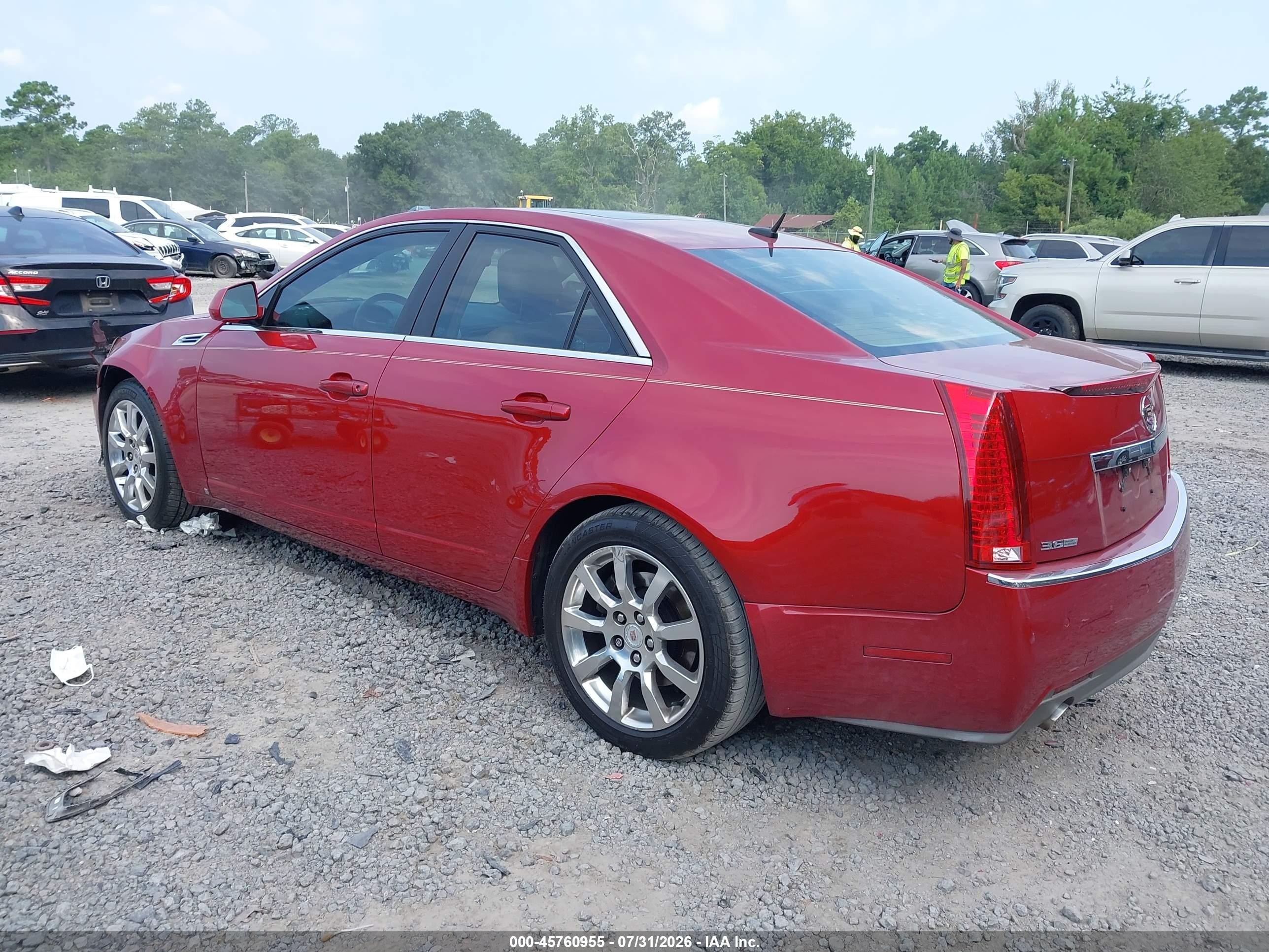 2008 Cadillac Cts Rwd W/1sb Red vin: 1G6DV57V380183023
