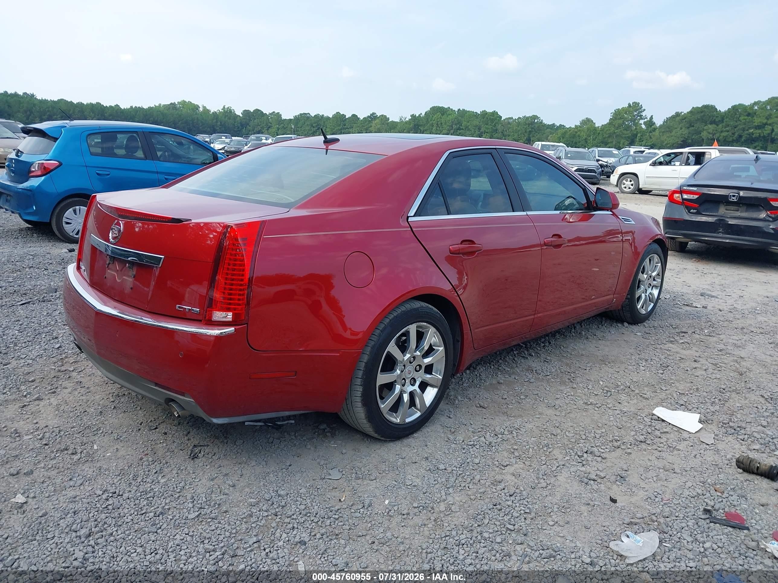 2008 Cadillac Cts Rwd W/1sb Red vin: 1G6DV57V380183023