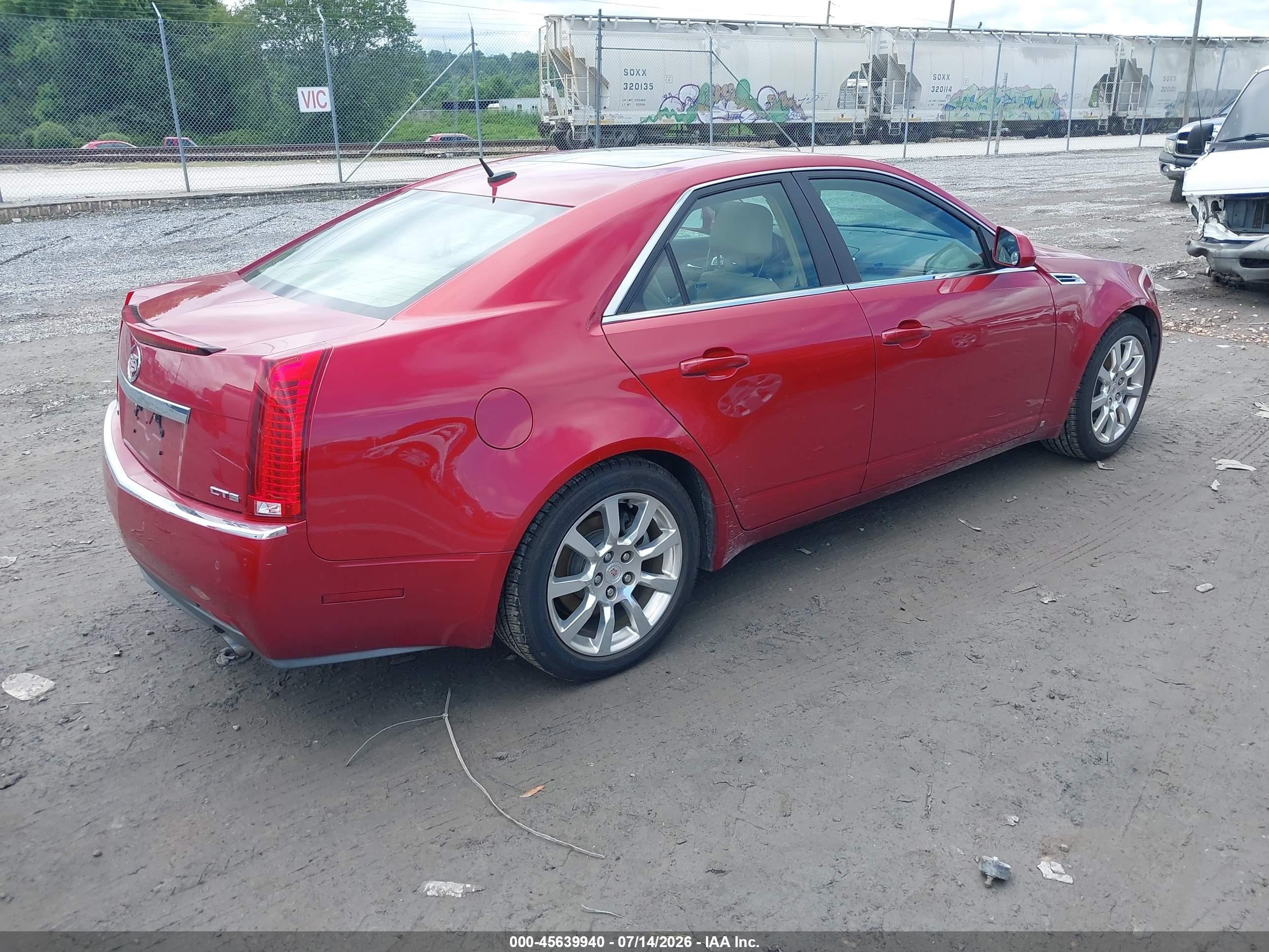 2008 Cadillac Cts Rwd W/1sb Burgundy vin: 1G6DV57V380209846