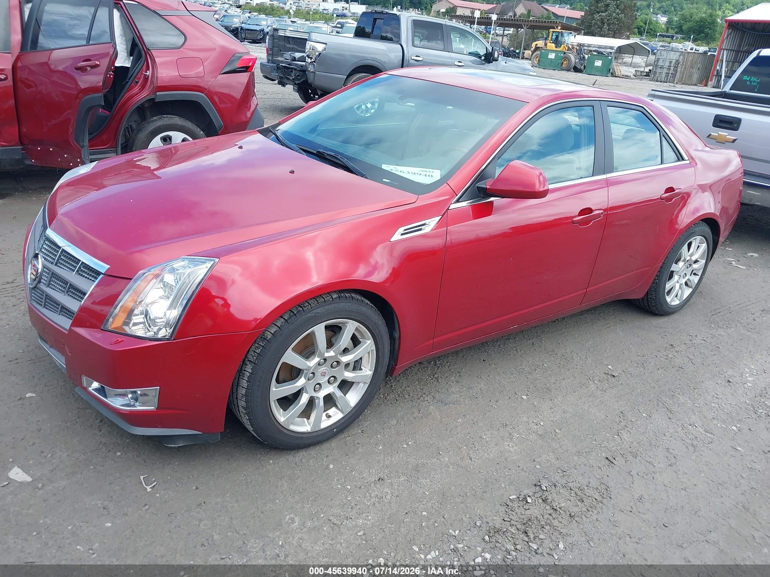 2008 Cadillac Cts Rwd W/1sb Burgundy vin: 1G6DV57V380209846