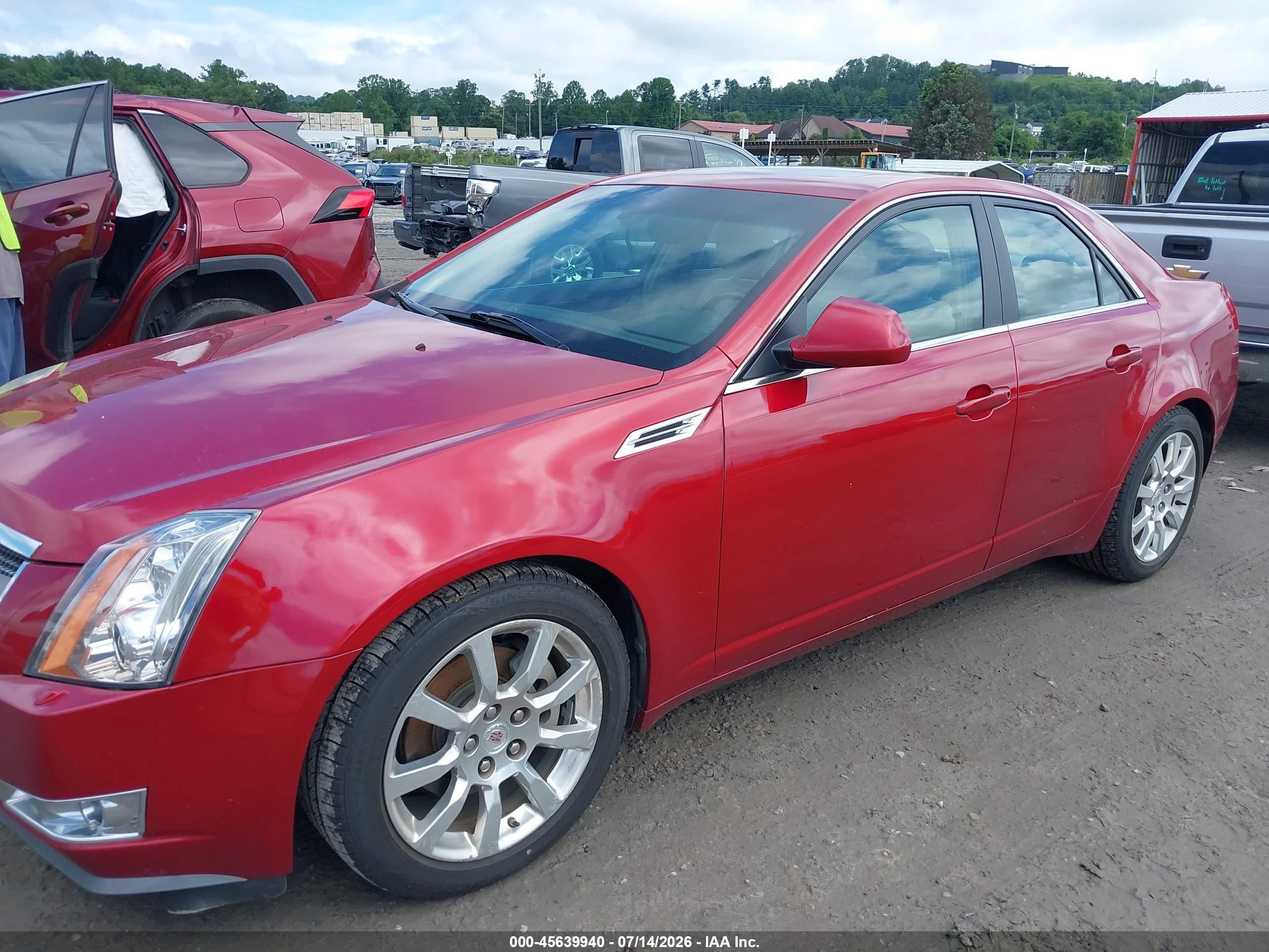 2008 Cadillac Cts Rwd W/1sb Burgundy vin: 1G6DV57V380209846