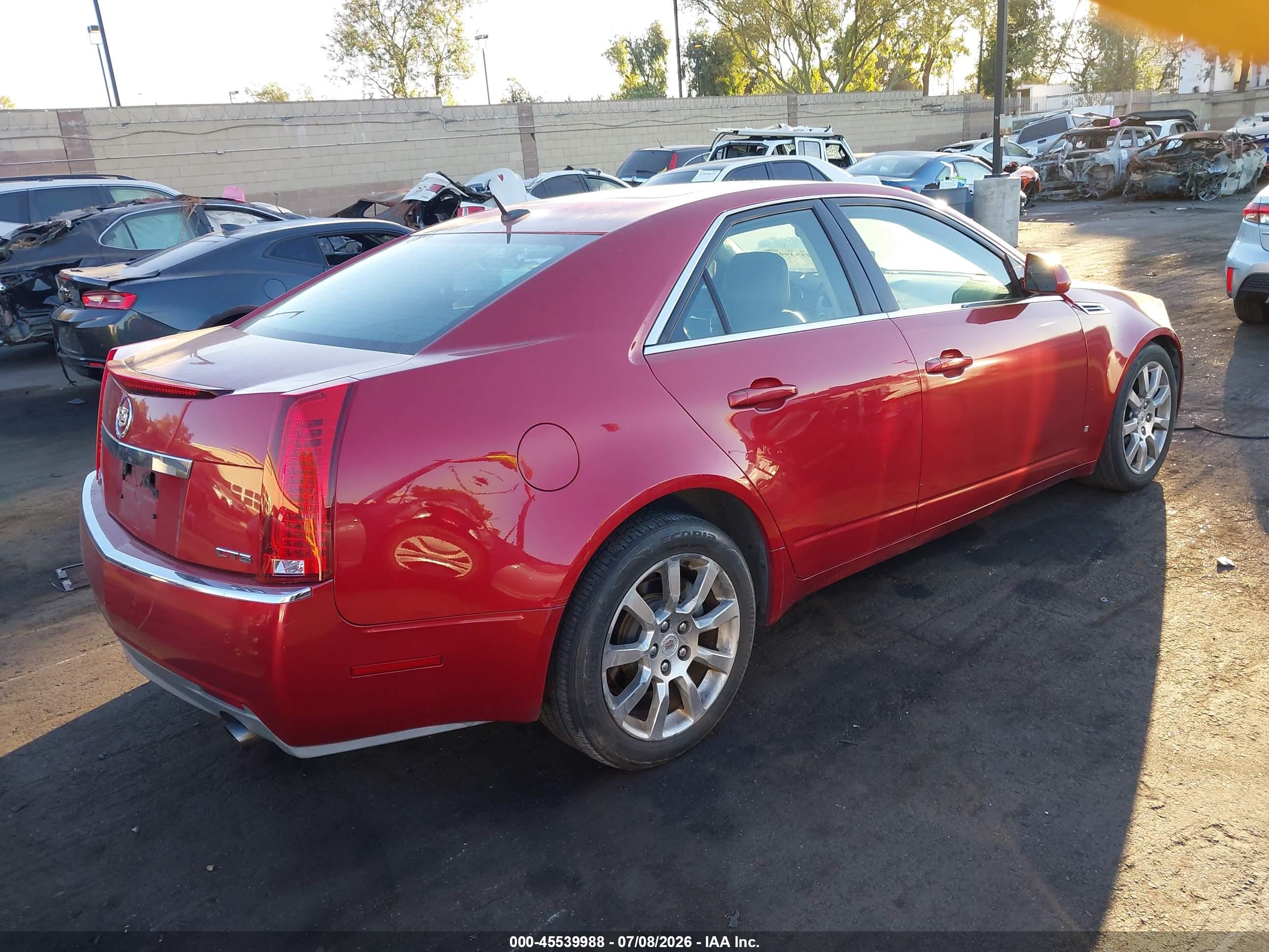 2008 Cadillac Cts Rwd W/1sb Red vin: 1G6DV57V480172533