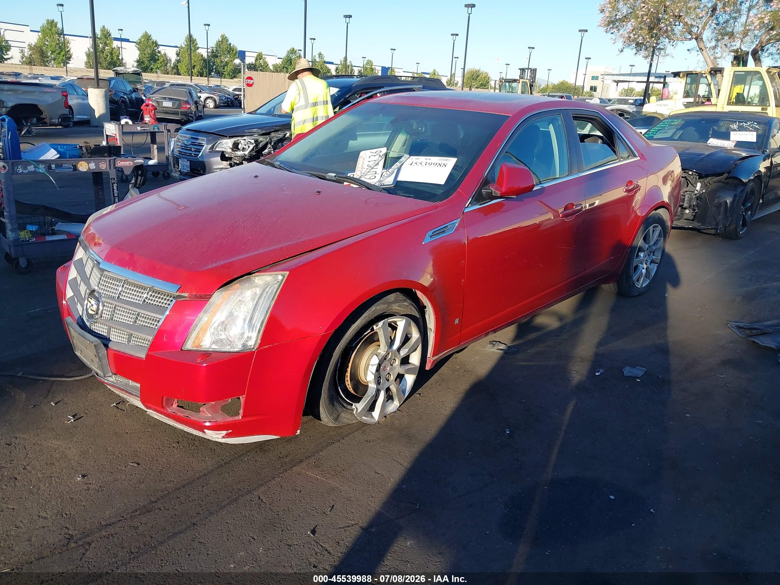 2008 Cadillac Cts Rwd W/1sb Red vin: 1G6DV57V480172533