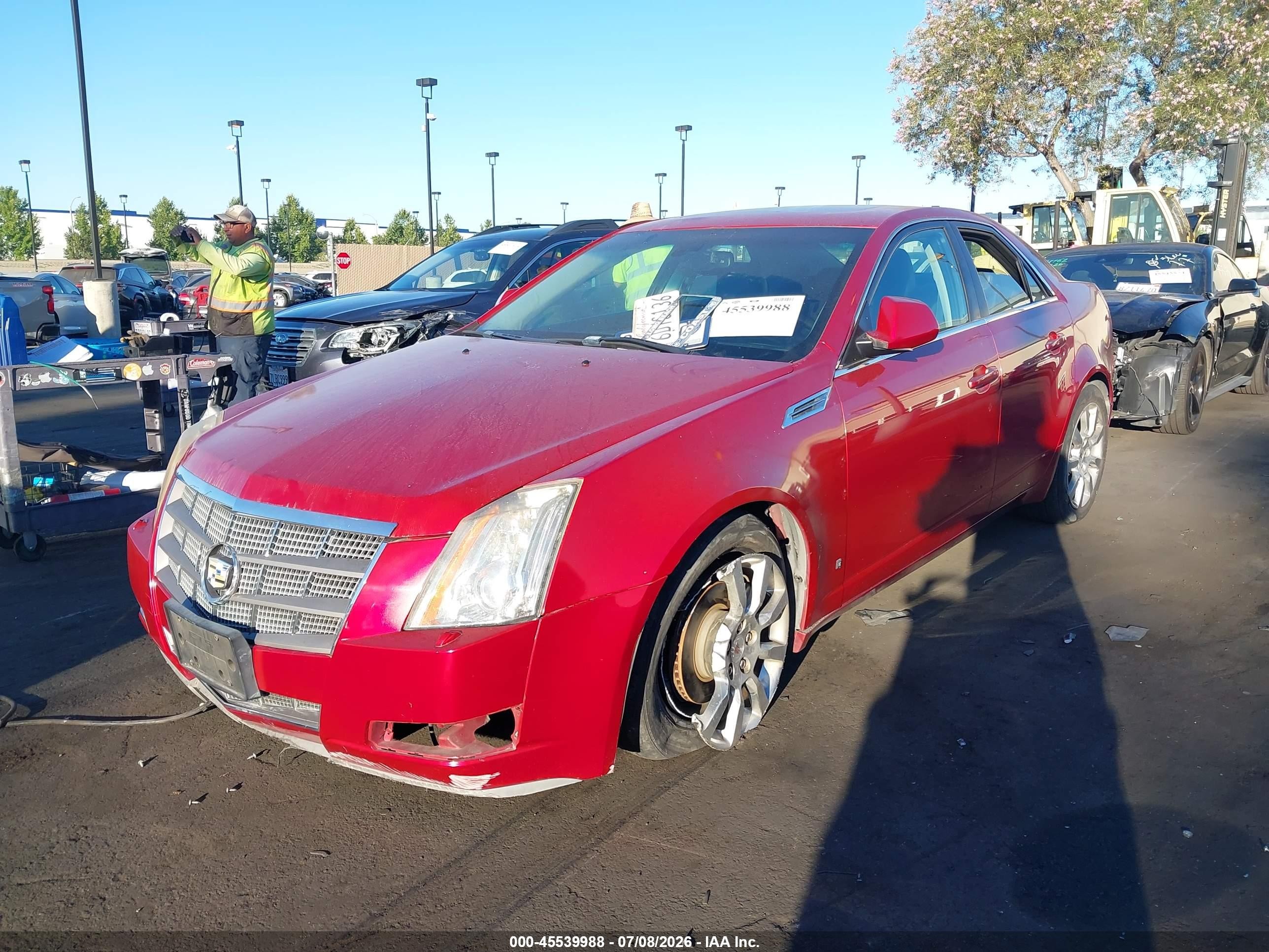 2008 Cadillac Cts Rwd W/1sb Red vin: 1G6DV57V480172533