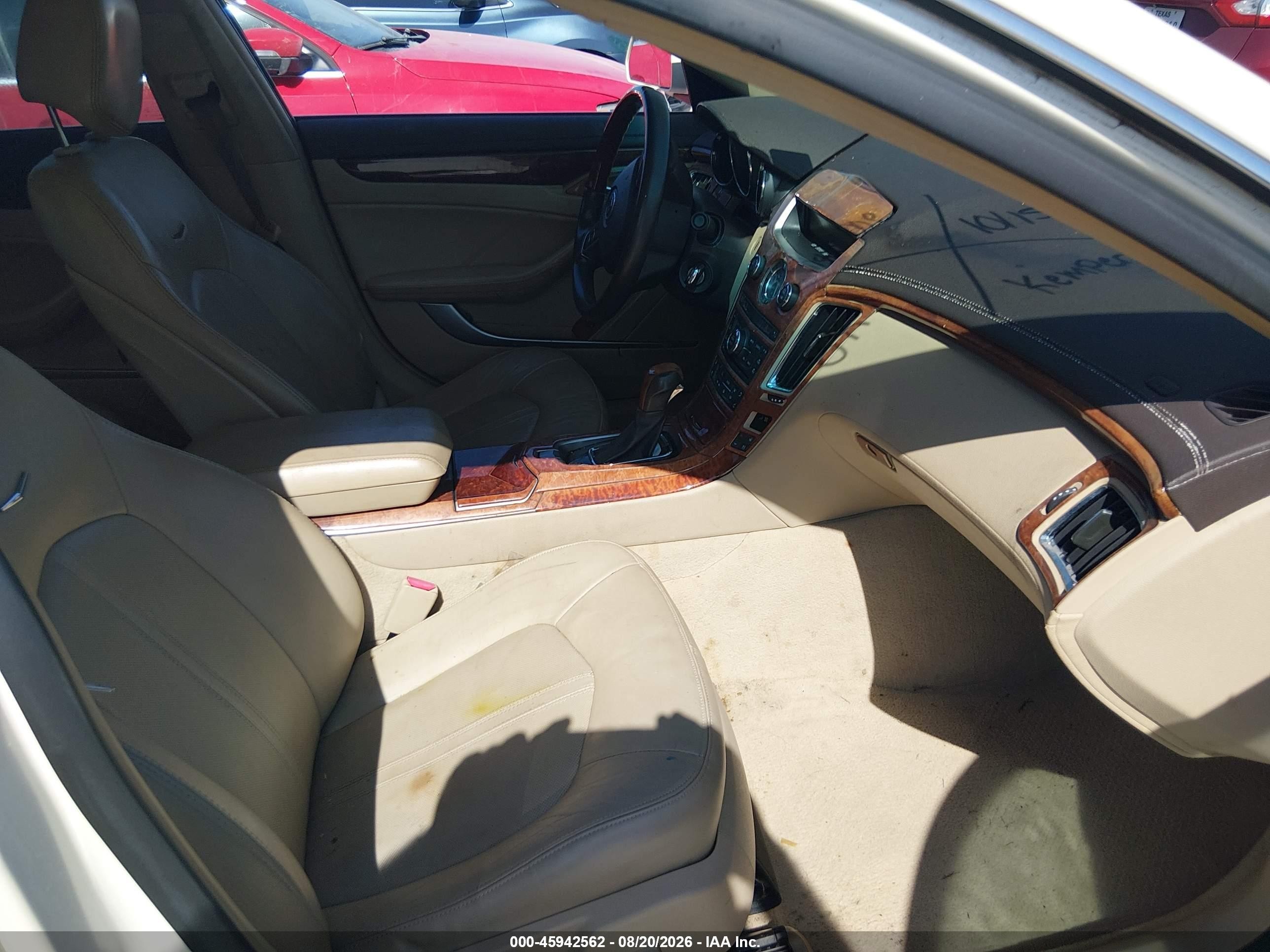 2008 Cadillac Cts Rwd W/1sb White vin: 1G6DV57V980161317