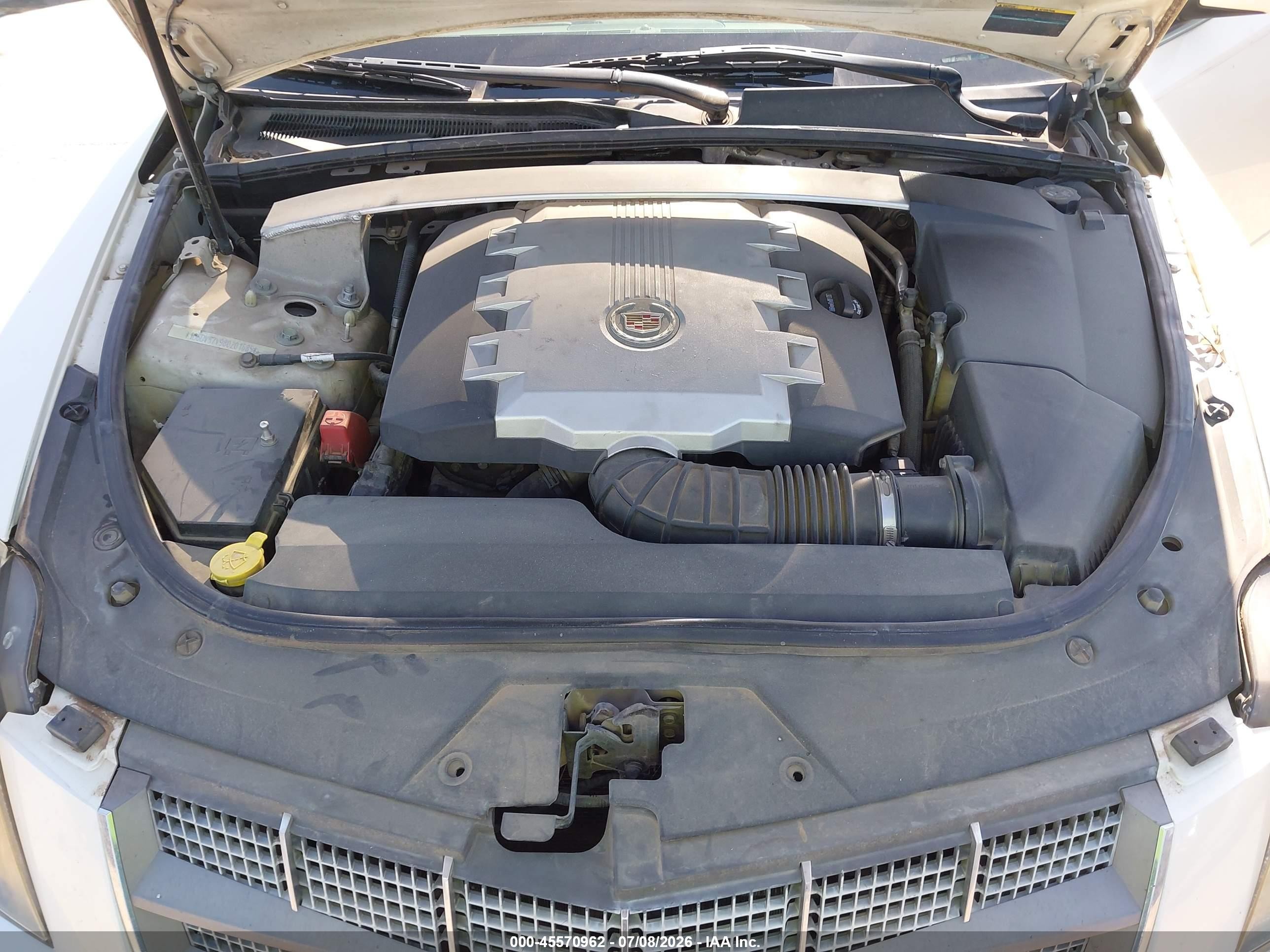 2008 Cadillac Cts Rwd W/1sb White vin: 1G6DV57V980201685