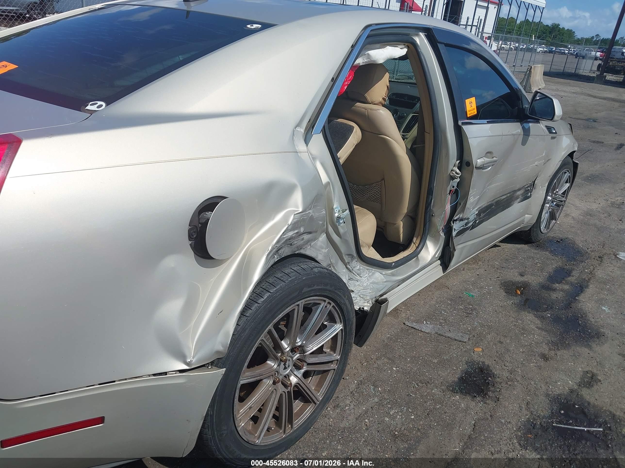 2008 Cadillac Cts Rwd W/1sb Золотой vin: 1G6DV57VX80215420