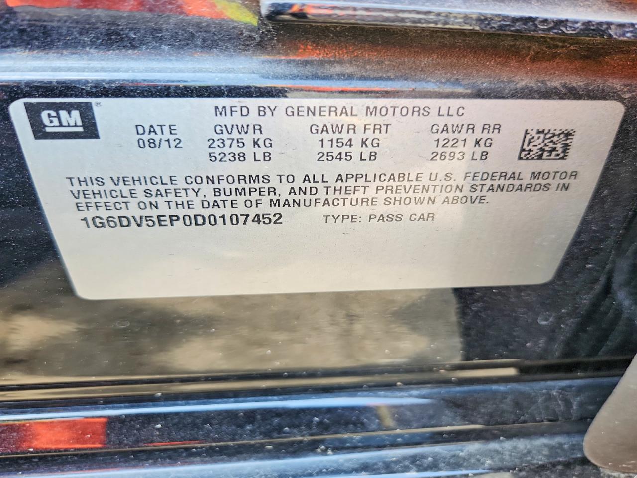 2013 Cadillac Cts-v Black vin: 1G6DV5EP0D0107452