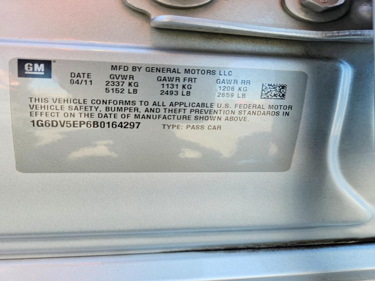 2011 Cadillac Cts-v Silver vin: 1G6DV5EP6B0164297