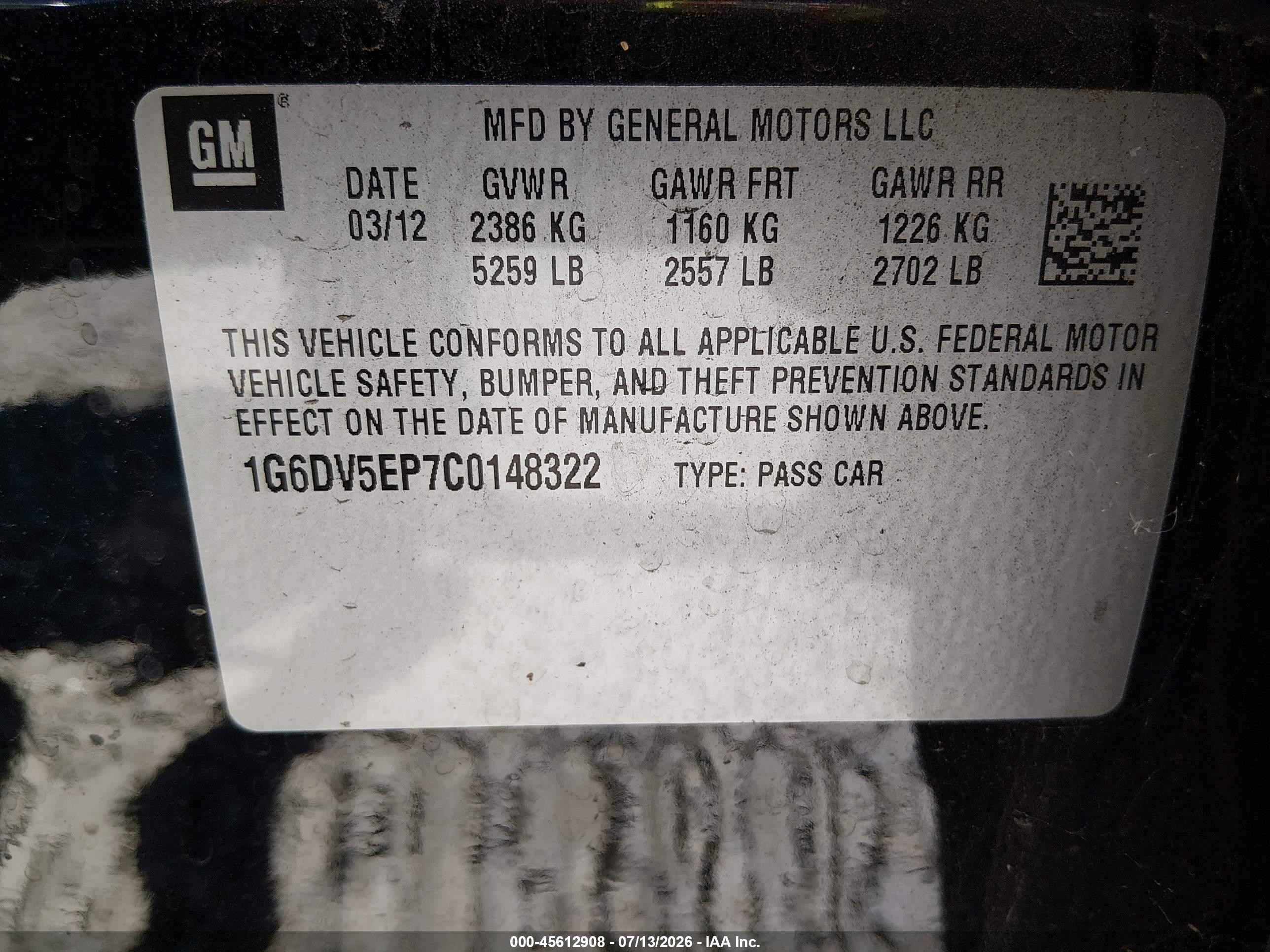 2012 Cadillac Cts-v   Черный vin: 1G6DV5EP7C0148322