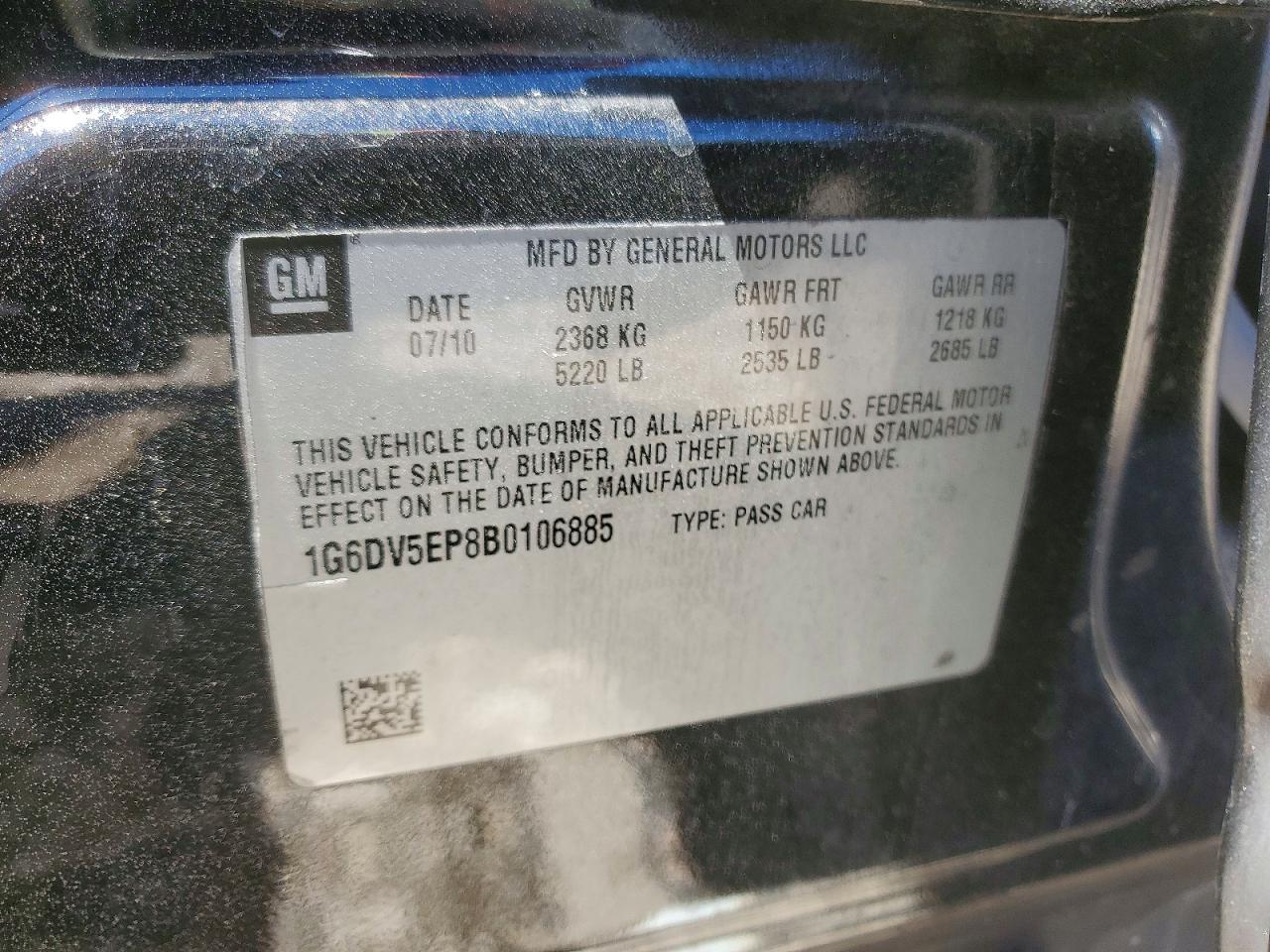 2011 Cadillac Cts-v Black vin: 1G6DV5EP8B0106885