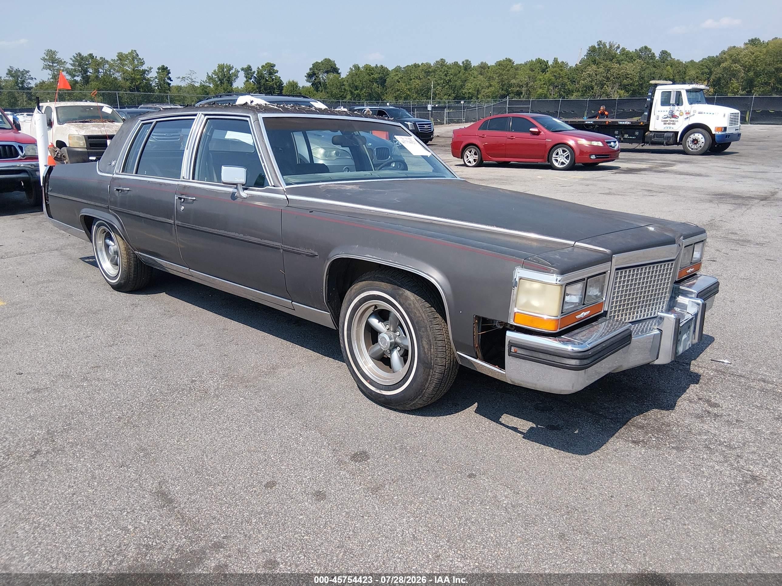 1988 Cadillac Brougham   Gray vin: 1G6DW51Y0J9734641