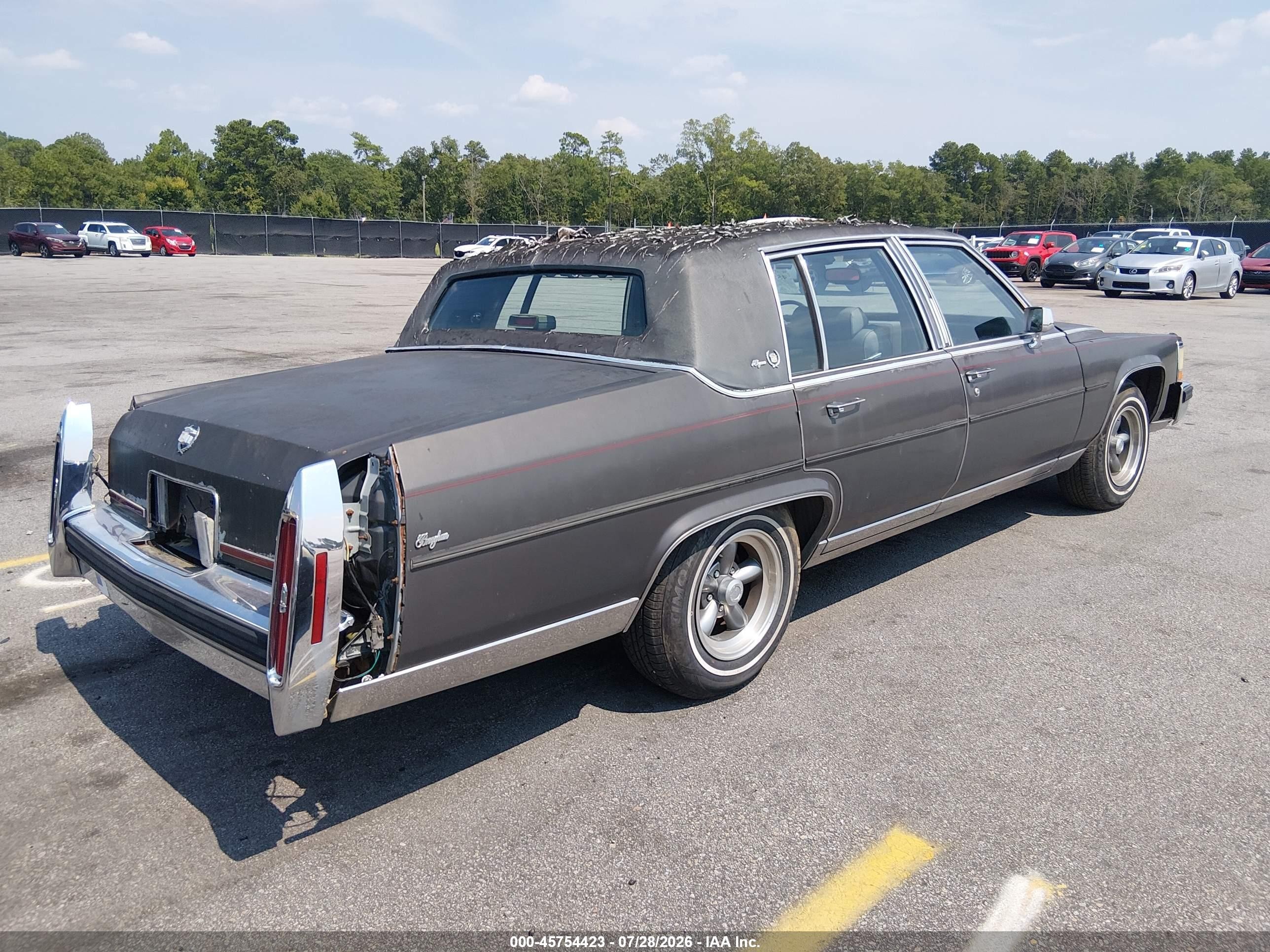 1988 Cadillac Brougham   Gray vin: 1G6DW51Y0J9734641